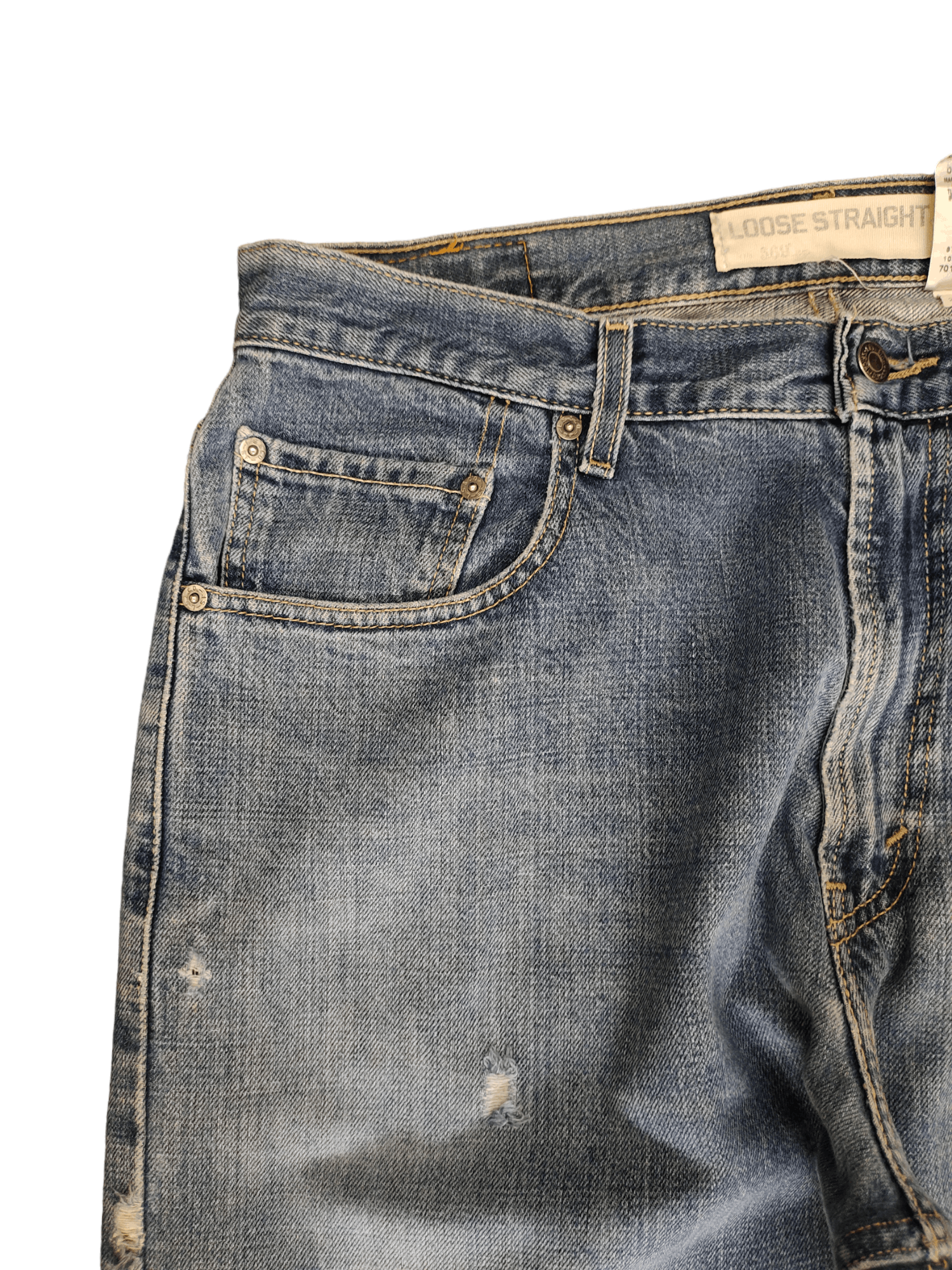 Levi's Vintage Clothing Vintage Y2k Levis Lot 569 Loose Straight Distress Jeans Size US 34 / EU 50 - 4 Thumbnail