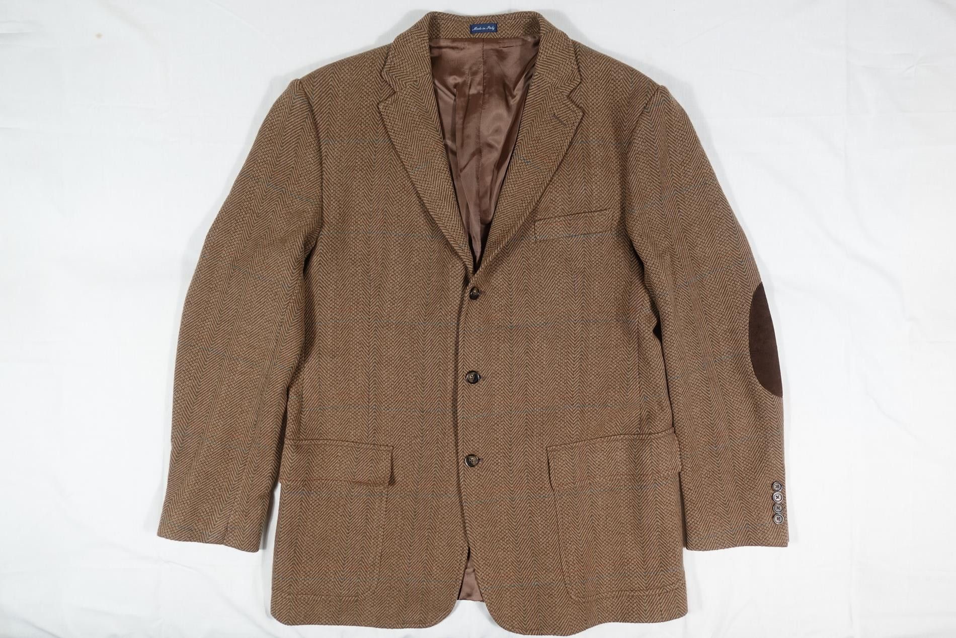 Polo Ralph Lauren Polo Ralph Lauren Blazer Jacket Herringbone Brown Wool XXL Size US XXL / EU 58 / 5 - 1 Thumbnail