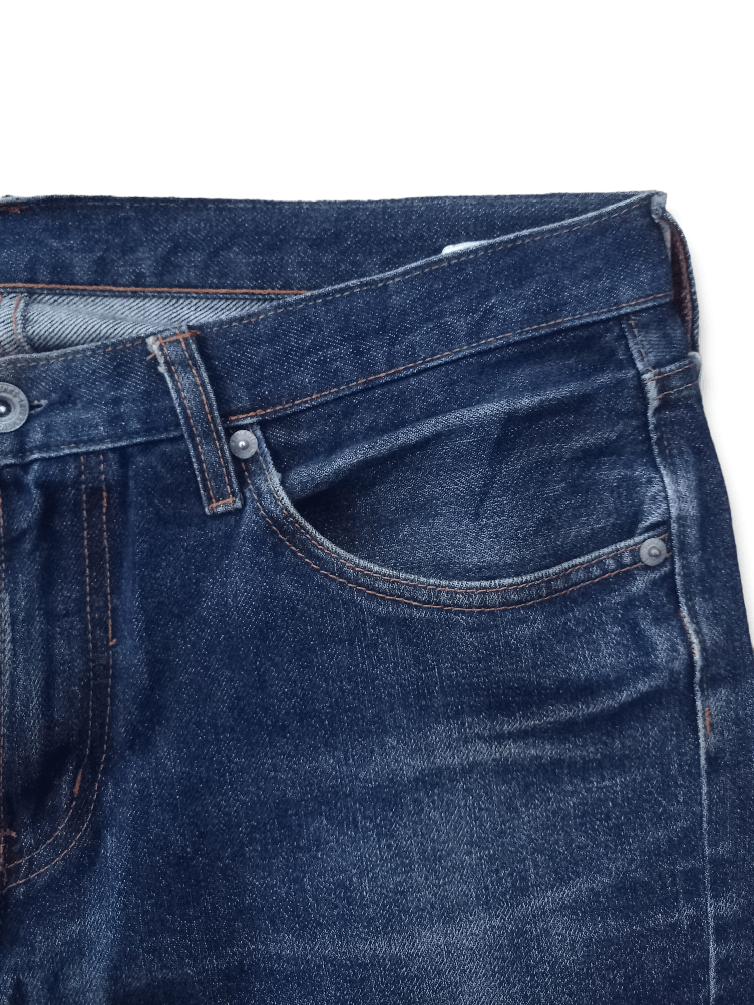 GU × Japanese Brand Vintage Japanese Gu Blue Wash Distressed Jeans 34x27 Size US 34 / EU 50 - 5 Thumbnail