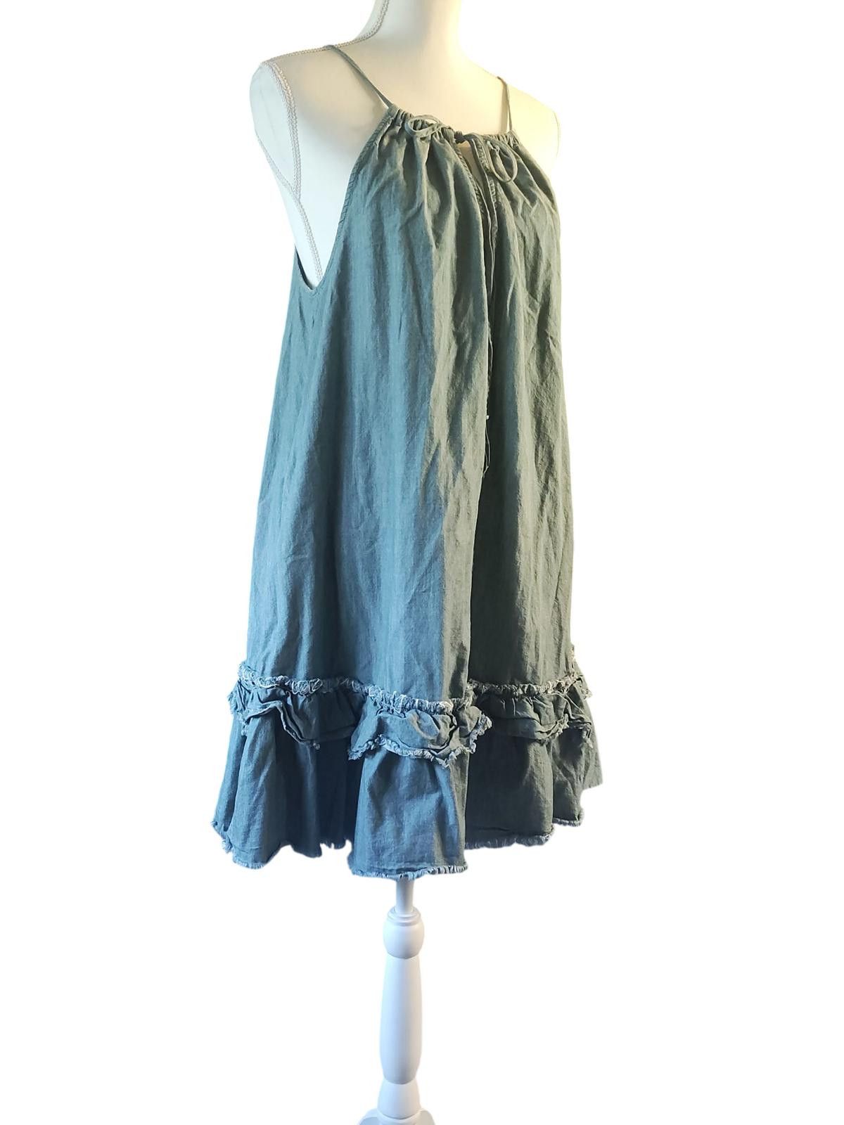 Designer Wishlist Women's Midi Dress w Ruffle Hem & Spaghetti Straps Size M / US 6-8 / IT 42-44 - 4 Thumbnail