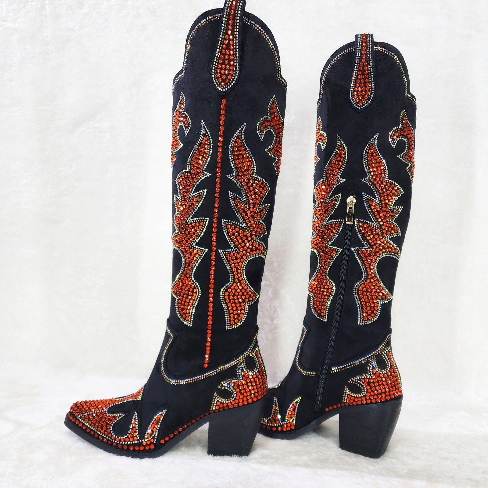 Other Harley Girl Country Western Cowgirl Knee Boots Rhinestones B Size US 7.5 / IT 37.5 - 8 Thumbnail
