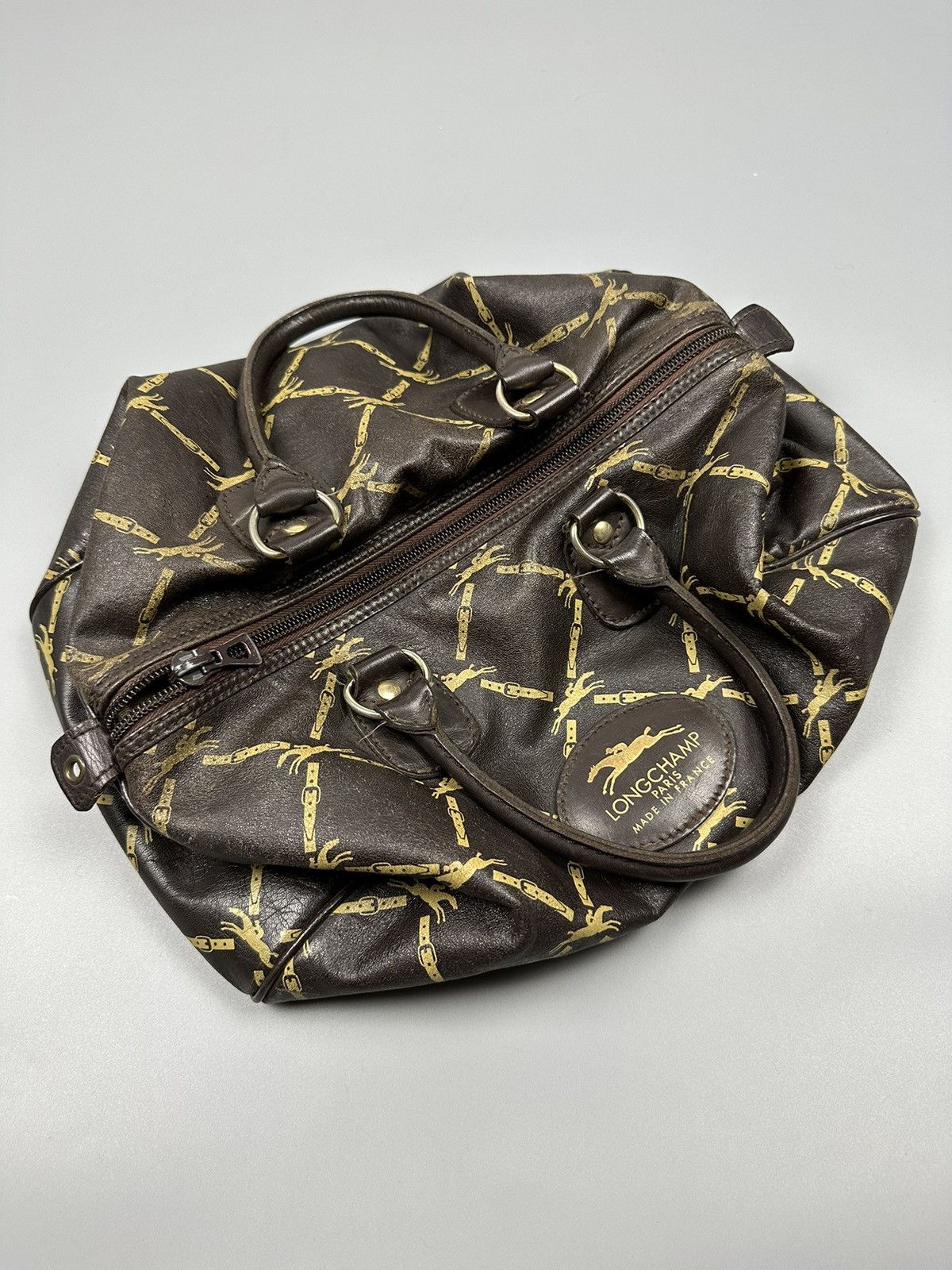 Leather × Longchamp × Vintage Vintage Longchamp Mini Boston Leather Handbags Size ONE SIZE - 5 Thumbnail