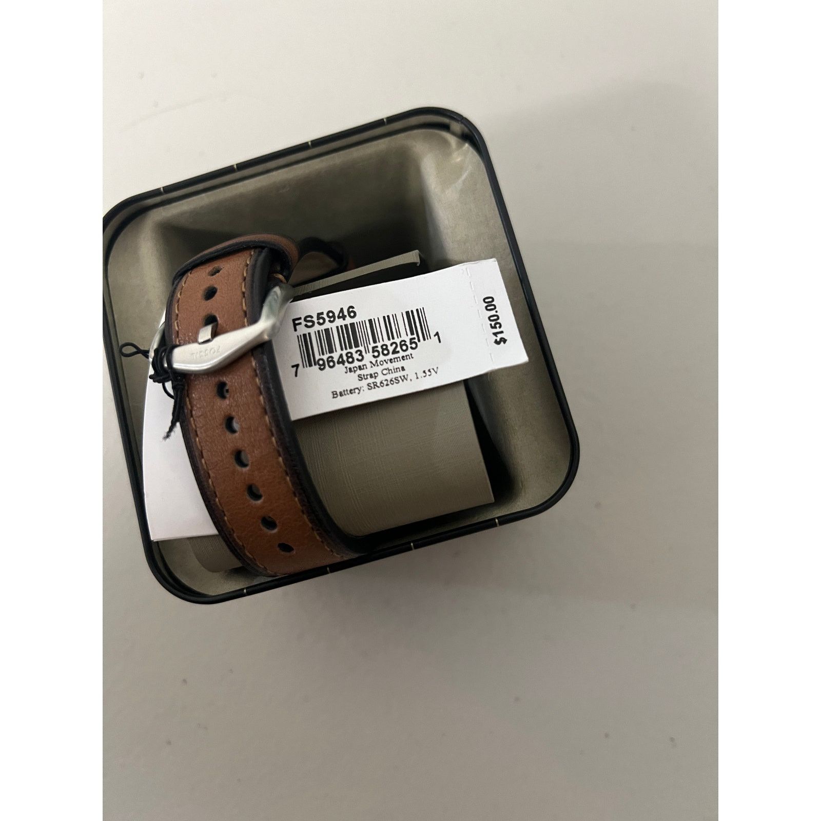 Fossil Fossil FS5946 Blue Dive Three-Hand Date Leather Watch Size ONE SIZE - 7 Thumbnail