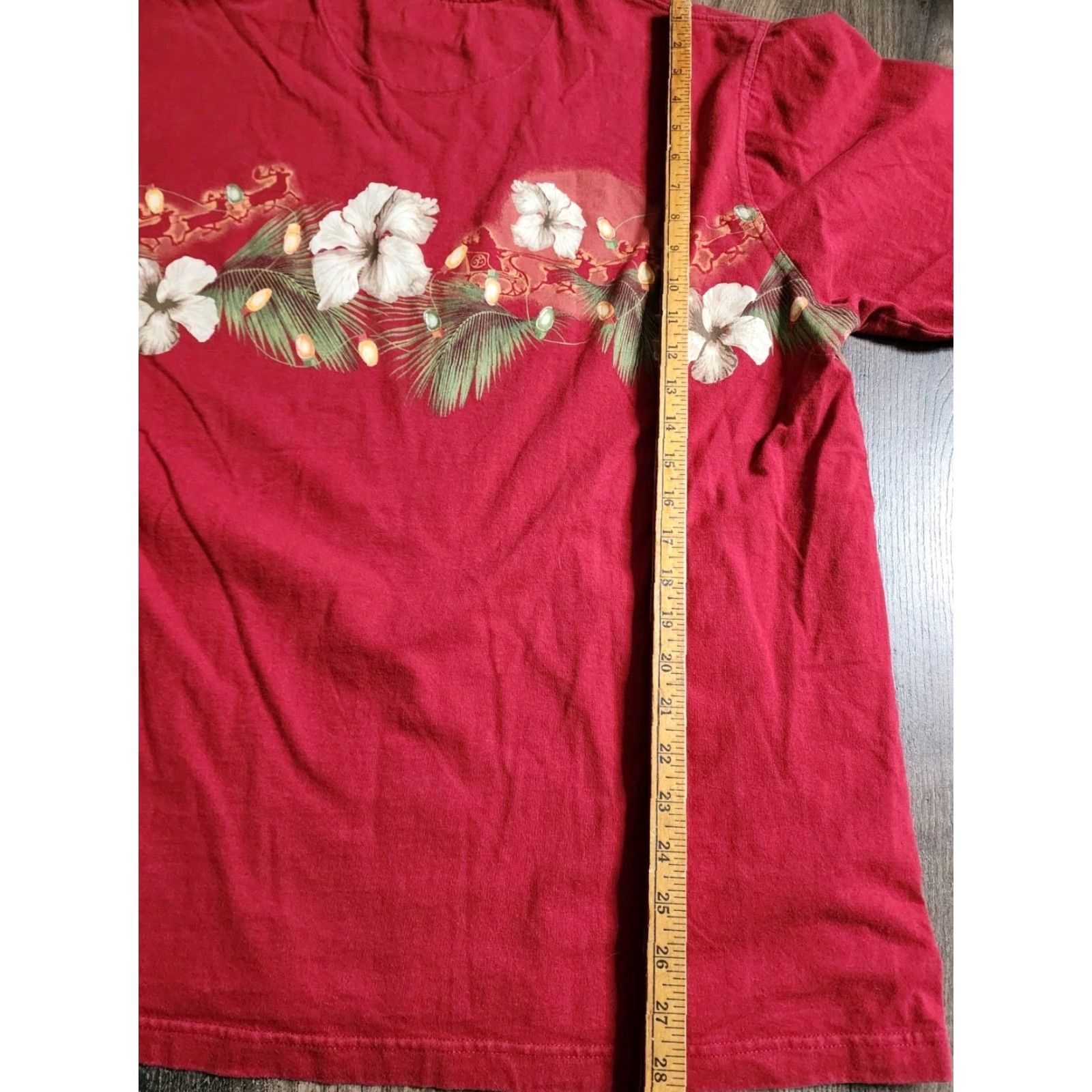 ALOHAS Boca Classics Mens T-Shirt Christmas Santa Claus Hawaii Aloha Red Cotton Short Sleeve XXL Shirt Men Size US XXL / EU 58 / 5 - 2 Thumbnail