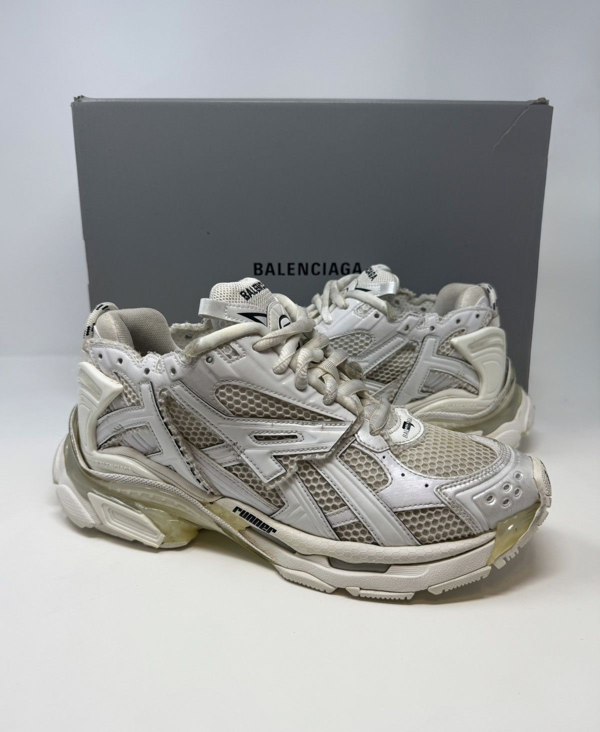 Balenciaga Balenciaga White Track Sneakers | Grailed