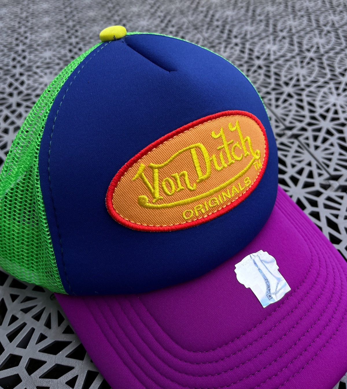 Japanese Brand × Von Dutch 🔥Rare VON DUTCH Colored Panelled Trucker Cap Size ONE SIZE - 3 Thumbnail