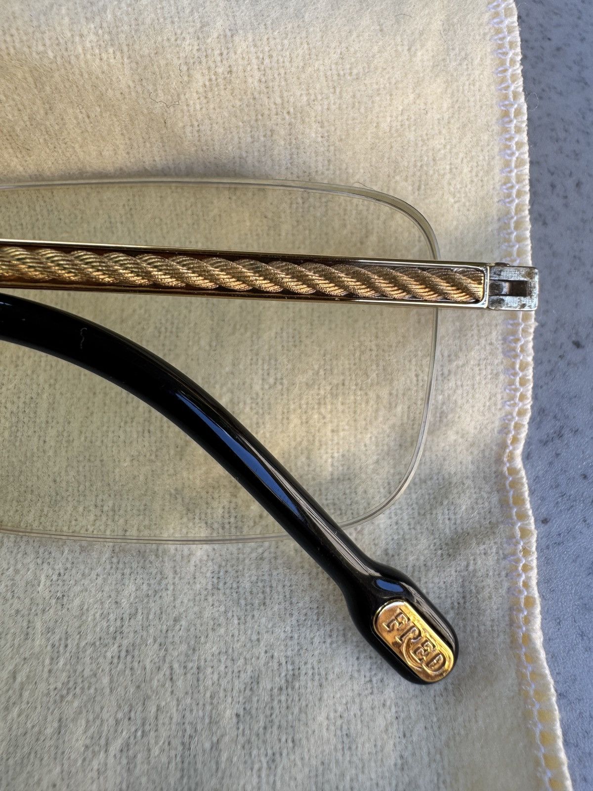 FRED Fred Force 10 Rimless Sunglasses Gold Tone Size ONE SIZE - 13 Thumbnail