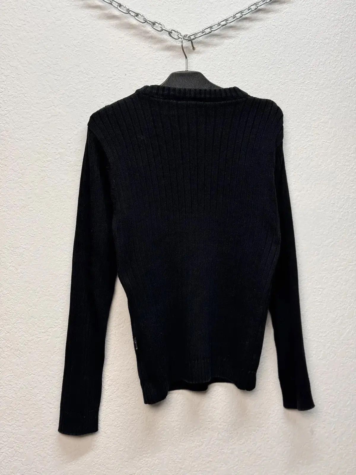 Japanese Brand × Vintage Vintage Y2K Distressed Striped Sweater Faded knit Y2K Effect Size US M / EU 48-50 / 2 - 9 Thumbnail