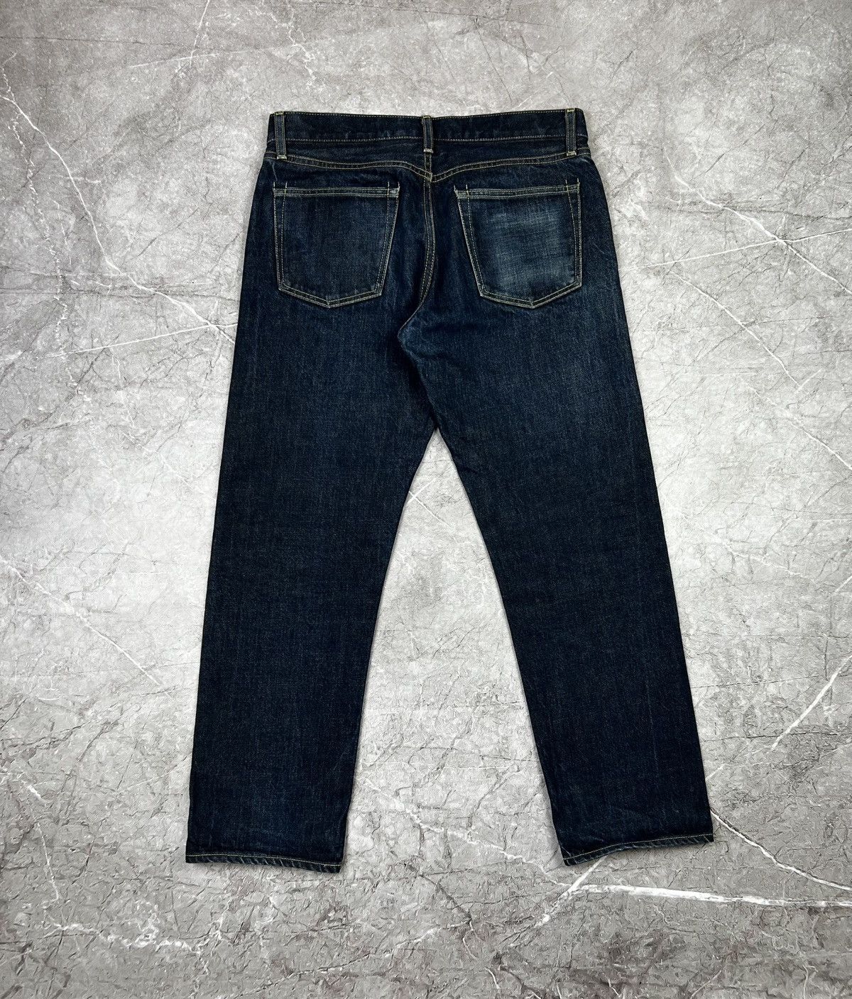 Blue Blue Japan × Japanese Brand × Uniqlo Uniqlo All Made in Japan Selvedge Navy Denim Pants Size US 32 / EU 48 - 16 Thumbnail