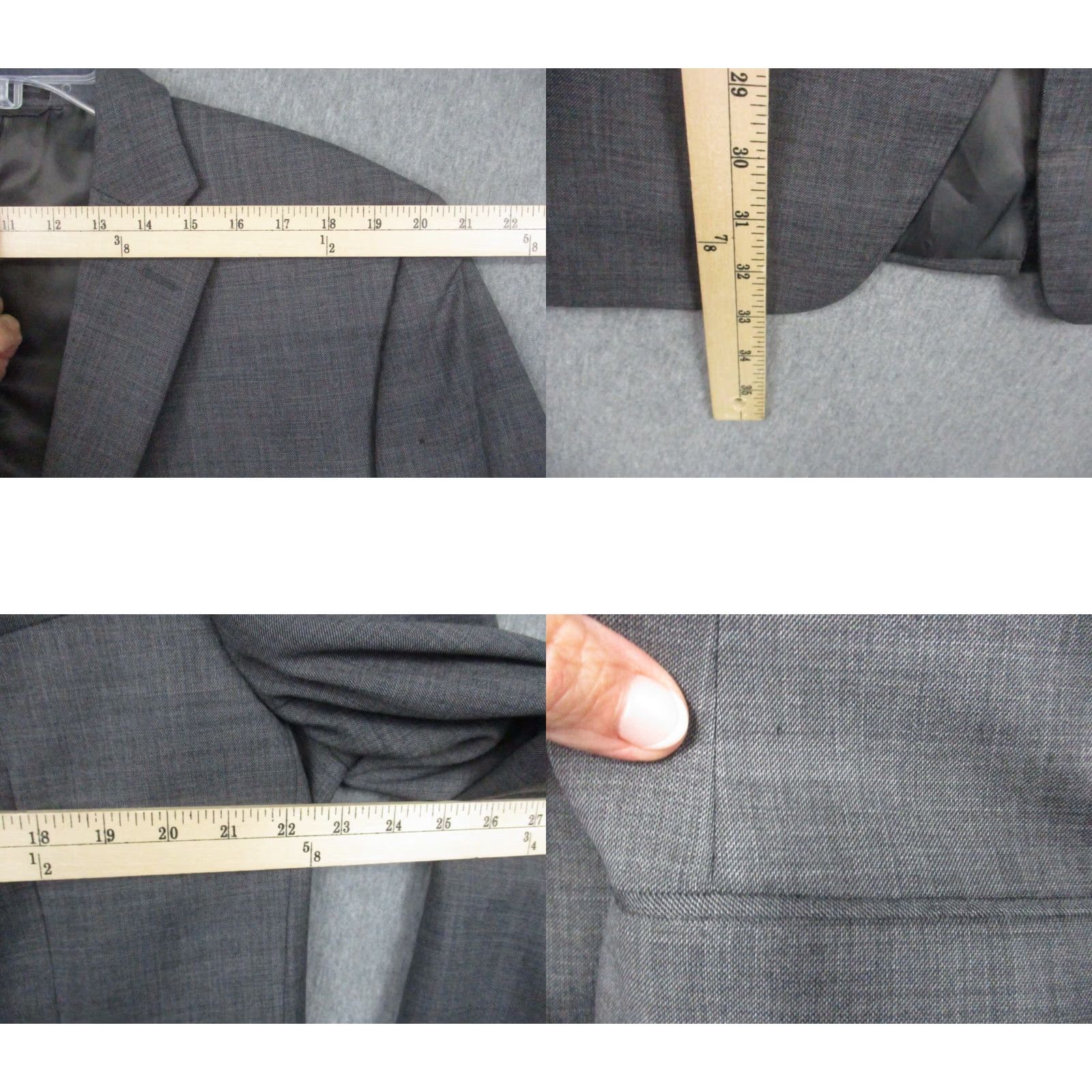 Ralph Lauren Lauren Ralph Lauren Wool Blazer Men 44L Gray Notch Sport Coat Blazer 44 Gray Mens Wool Blazer Vintage? No Size 44R - 8 Thumbnail