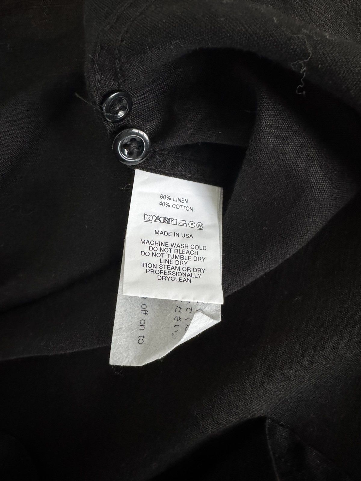 Engineered Garments Engineered Garments S/S Camp Shirt Black Linen Cotton Size S Size US S / EU 44-46 / 1 - 7 Thumbnail