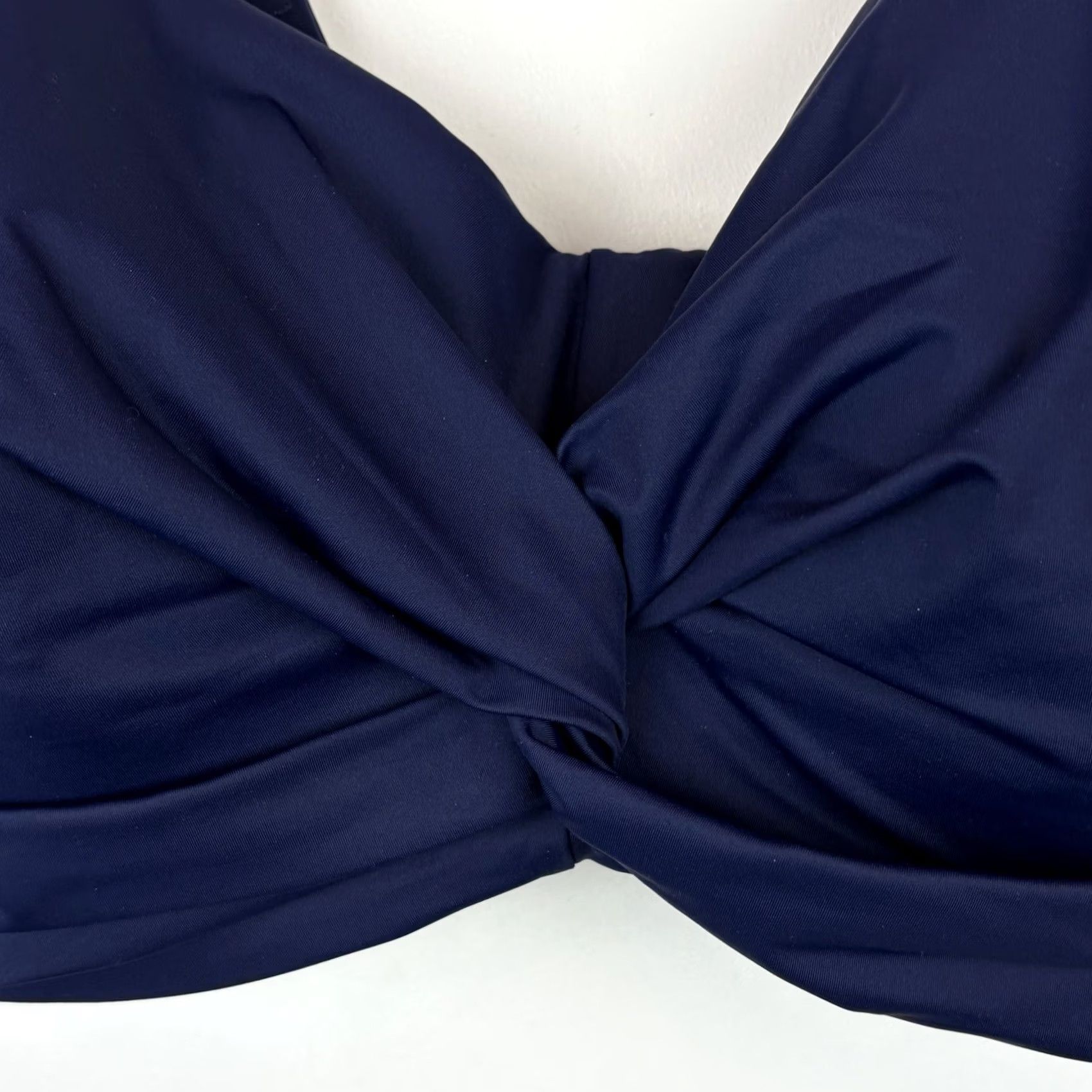 Lands' End Lands' End Bikini Top Womens 24W G Blue Swim Padded Stretch Twist Underwire New Size 4XL / US 24-26 - 5 Thumbnail