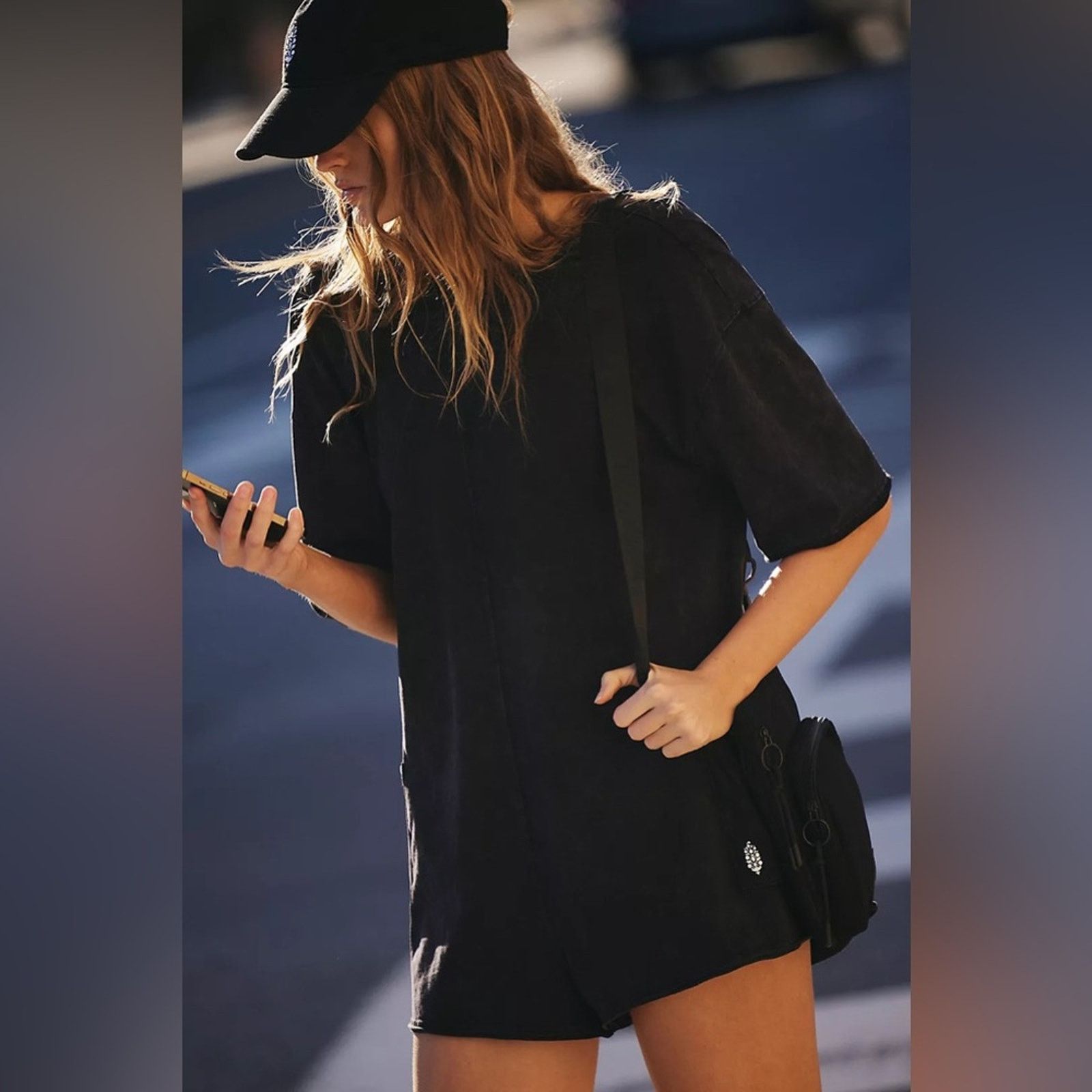 Free People FREE PEOPLE Movement HOT SHOT TEE ROMPER Shorts Washed Black Size 27" / US 4 / IT 40 - 16 Thumbnail