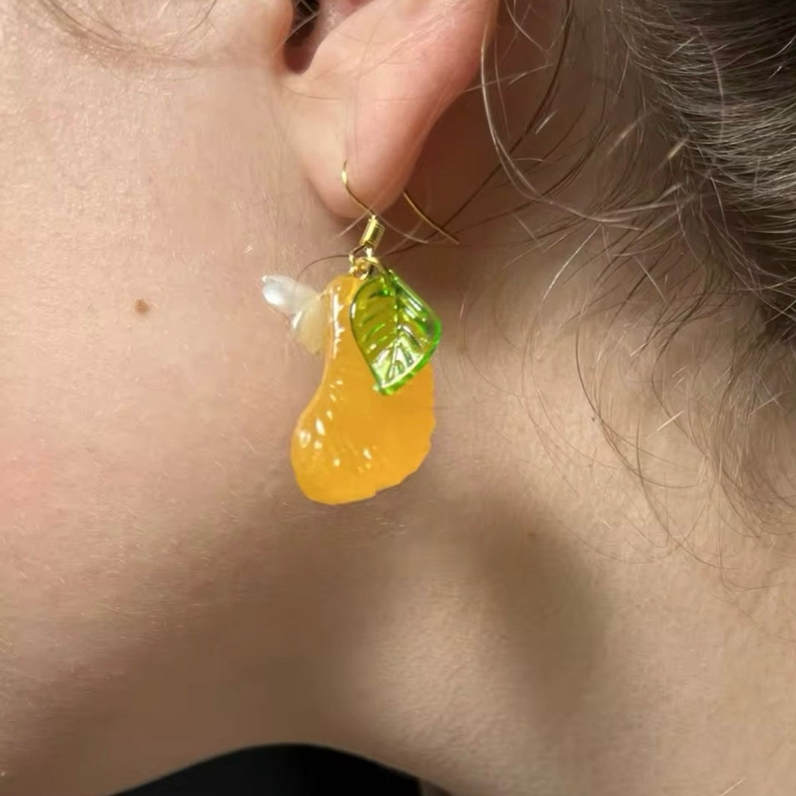 Other Orange sliced earrings fruit jewelry earrings Size ONE SIZE - 2 Thumbnail
