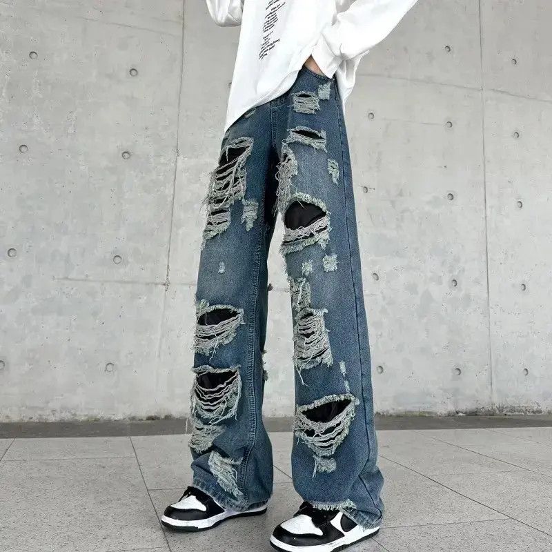 Japanese Brand Retro loose high street ripped jeans Size US 30 / EU 46 - 5 Thumbnail