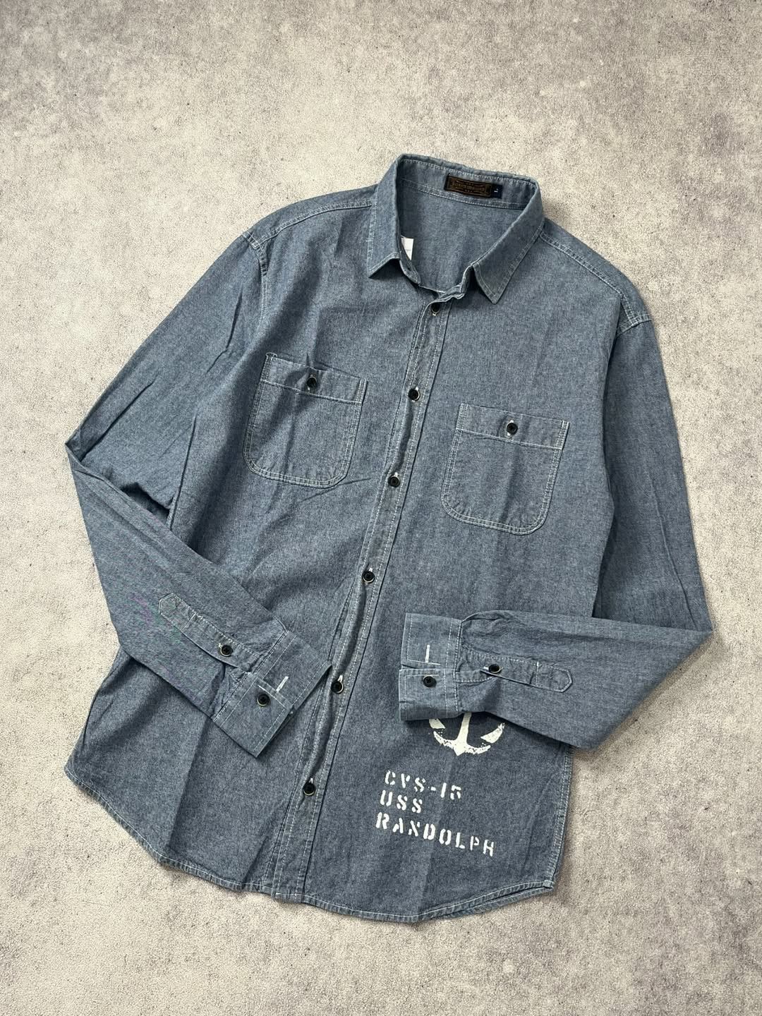 Cool Shirtz × Designer BLUE WATHER URBAN GARMENT chambray shirt Size US S / EU 44-46 / 1 - 3 Thumbnail