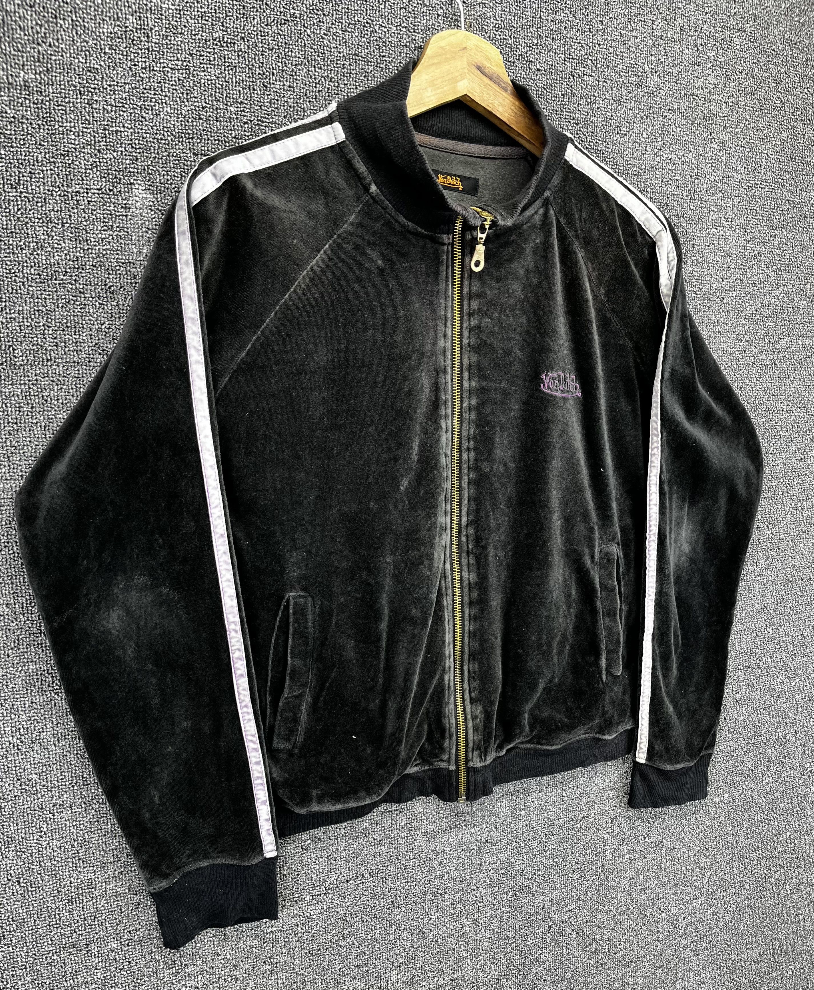 Vintage Von Dutch Rare Velvet Zip Up Jacket