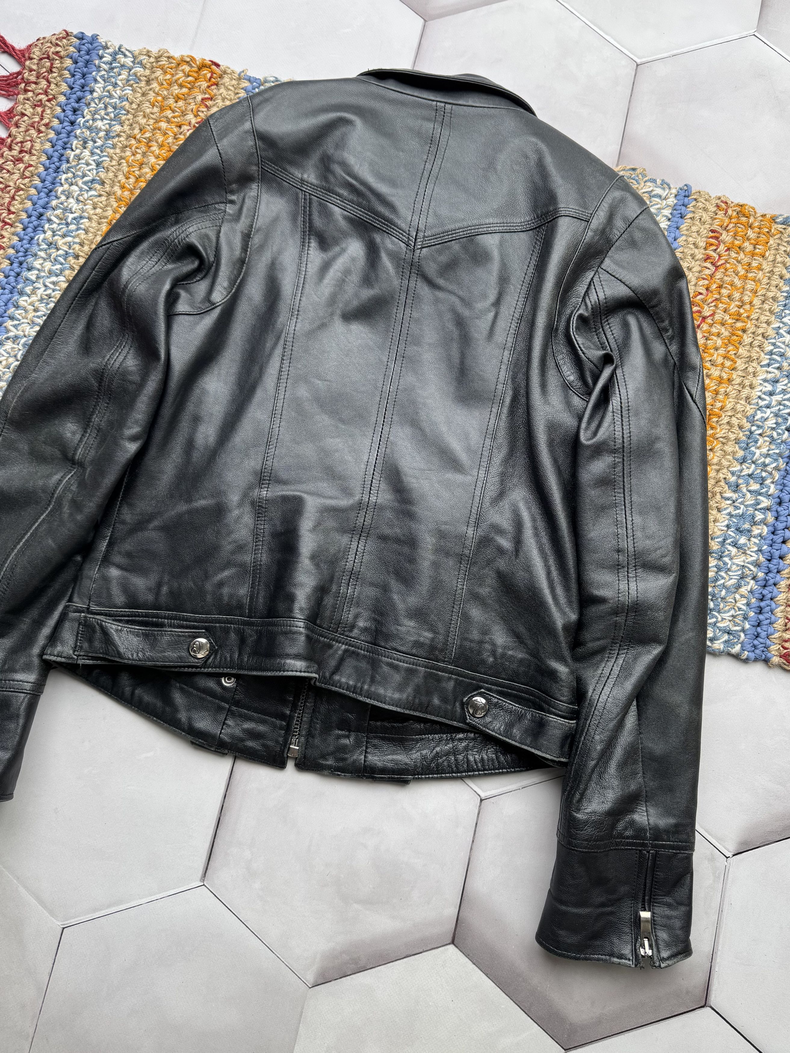 Vintage Vintage Cropped Leather Jacket Size M / US 6-8 / IT 42-44 - 9 Thumbnail