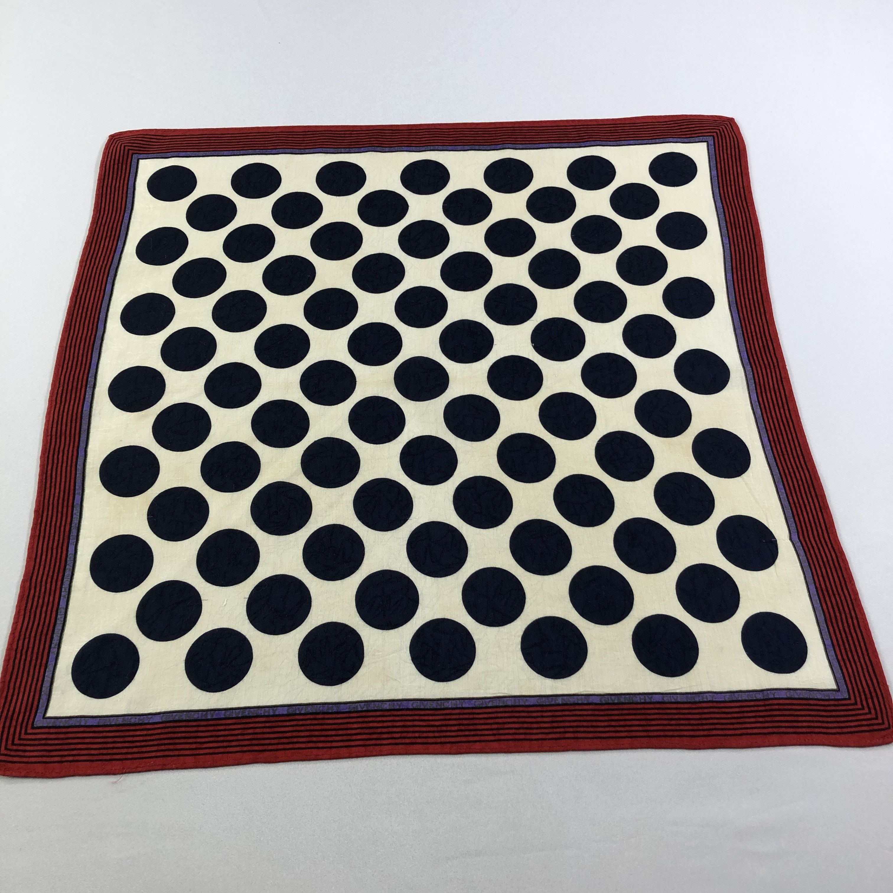 Givenchy Polka Dots Handkerchief Neckerchief Bandana H1893