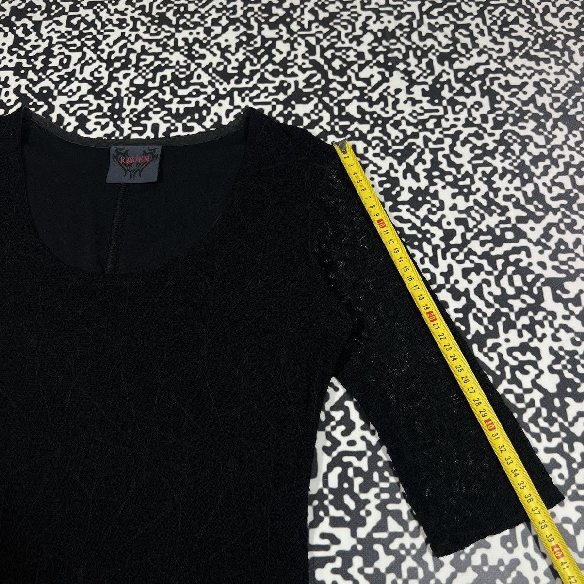 Japanese Brand Vintage Y2K Raven Gothic Opium Style Web Monogram Mesh Dress Size L / US 10 / IT 46 - 17 Thumbnail
