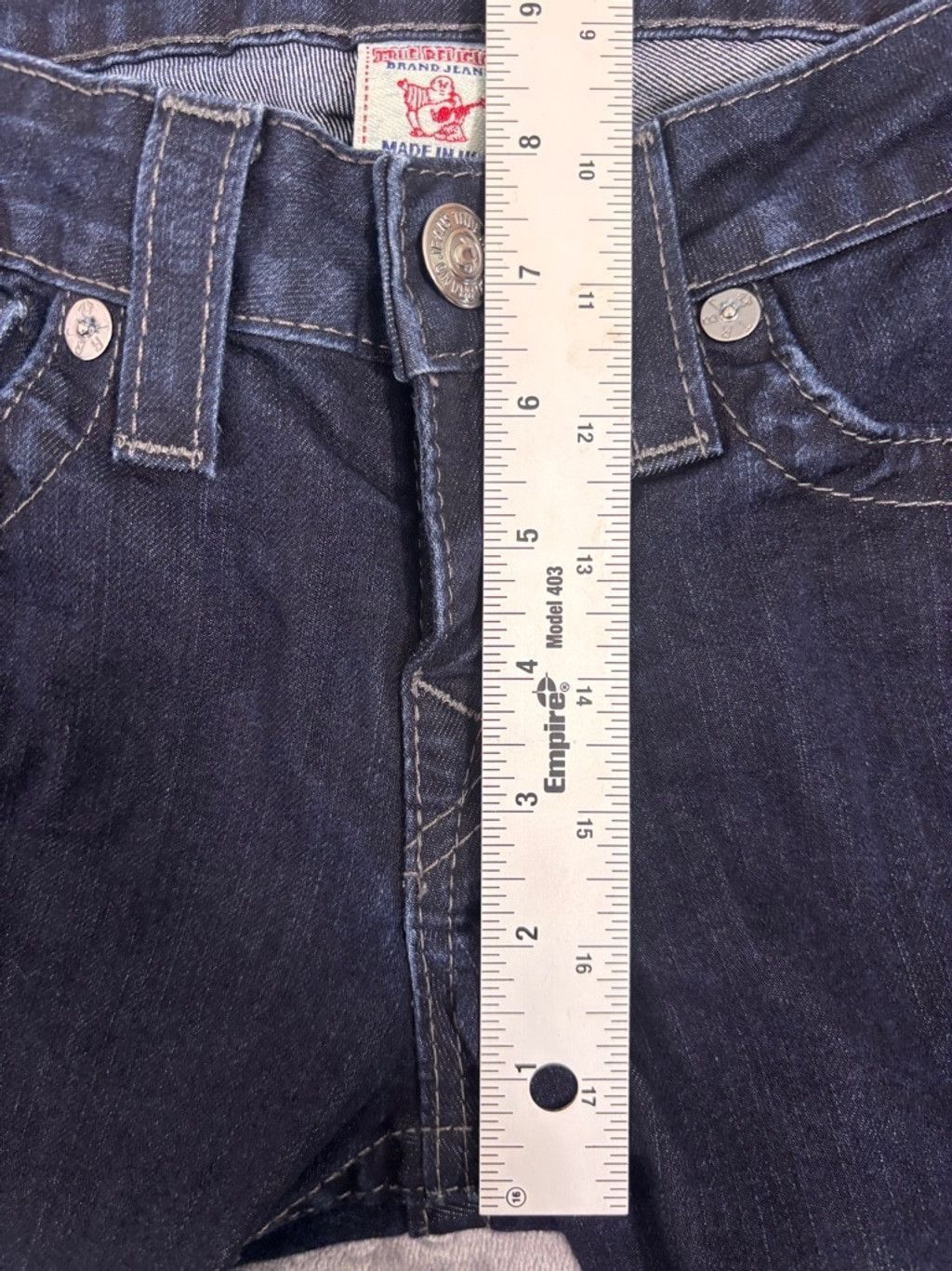 True Religion Women's True Religion Jodie Jeans, Size 24, Dark Wash Blue Size 28" / US 6 / IT 42 - 4 Thumbnail