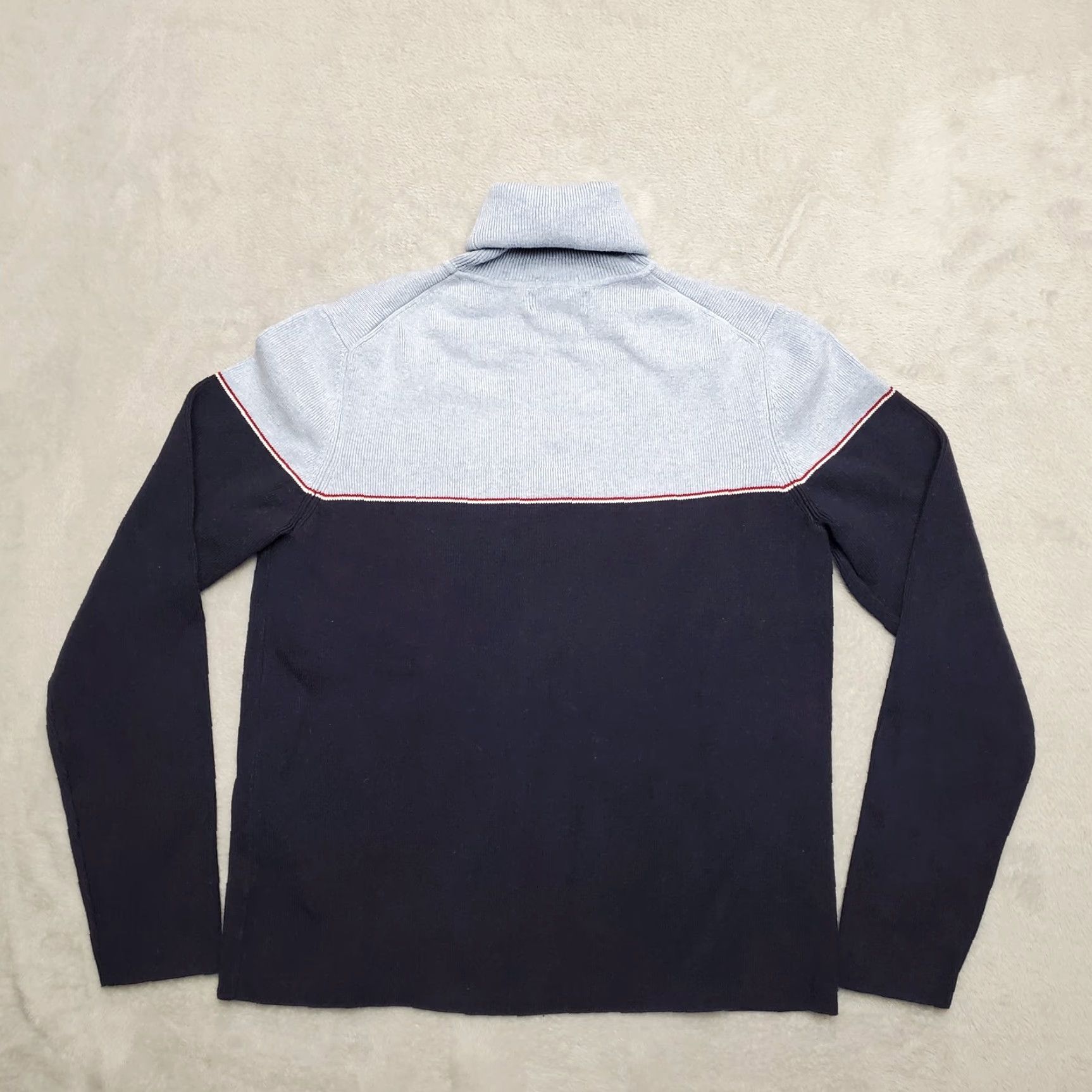Ralph Lauren VTG Eddie Sweater Women L Blue Long Sleeve Turtleneck Casual Stretch Knit Pullover Classic Cotton Nylon Spandex Vintage Size L / US 10 / IT 46 - 4 Thumbnail