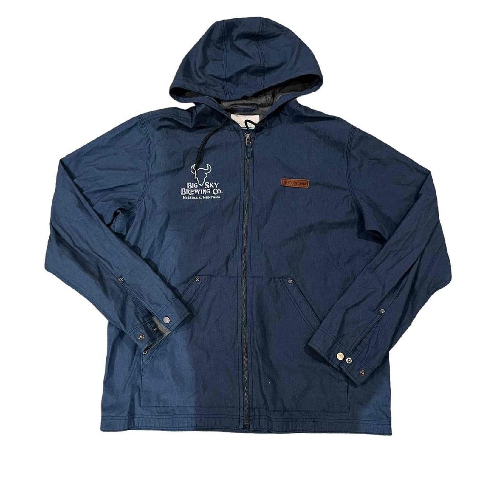 Columbia Columbia Big Sky Brewing Hooded Full Zip Windbreaker Jacket Size US L / EU 52-54 / 3 - 3 Thumbnail