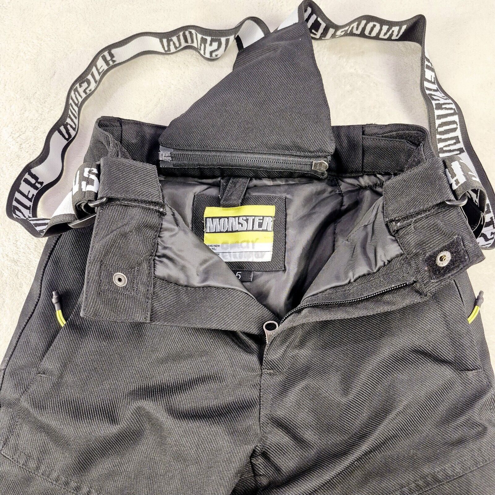 & Other Stories Monster Snow Pants Black Kid's 5 Ski Removable Suspenders Size ONE SIZE - 7 Thumbnail
