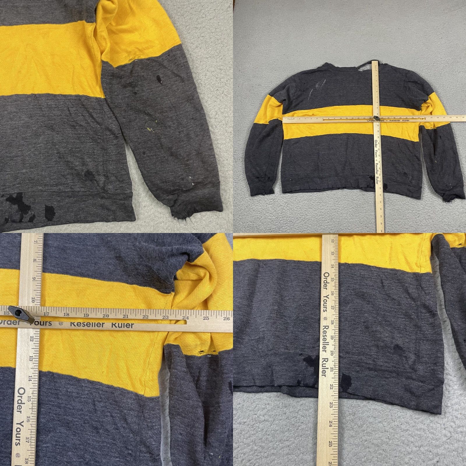 Thrasher VINTAGE Iowa Sweatshirt Shirt S Gray 90s Pullover Mens Distressed Graphic Print Lightweight Size US S / EU 44-46 / 1 - 8 Thumbnail