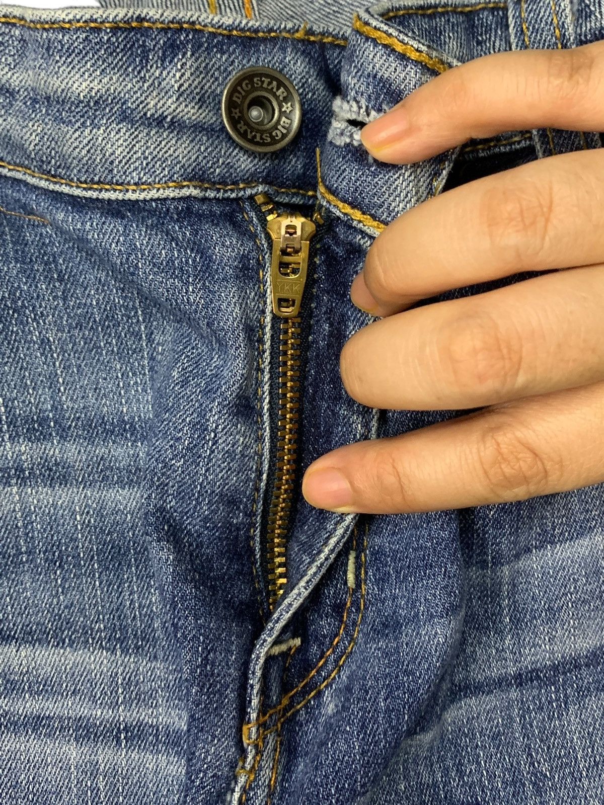 Japanese Brand SALES🔥Vintage Japanese Brand Blue Wash Flare Style Jeans Size 29" - 3 Thumbnail