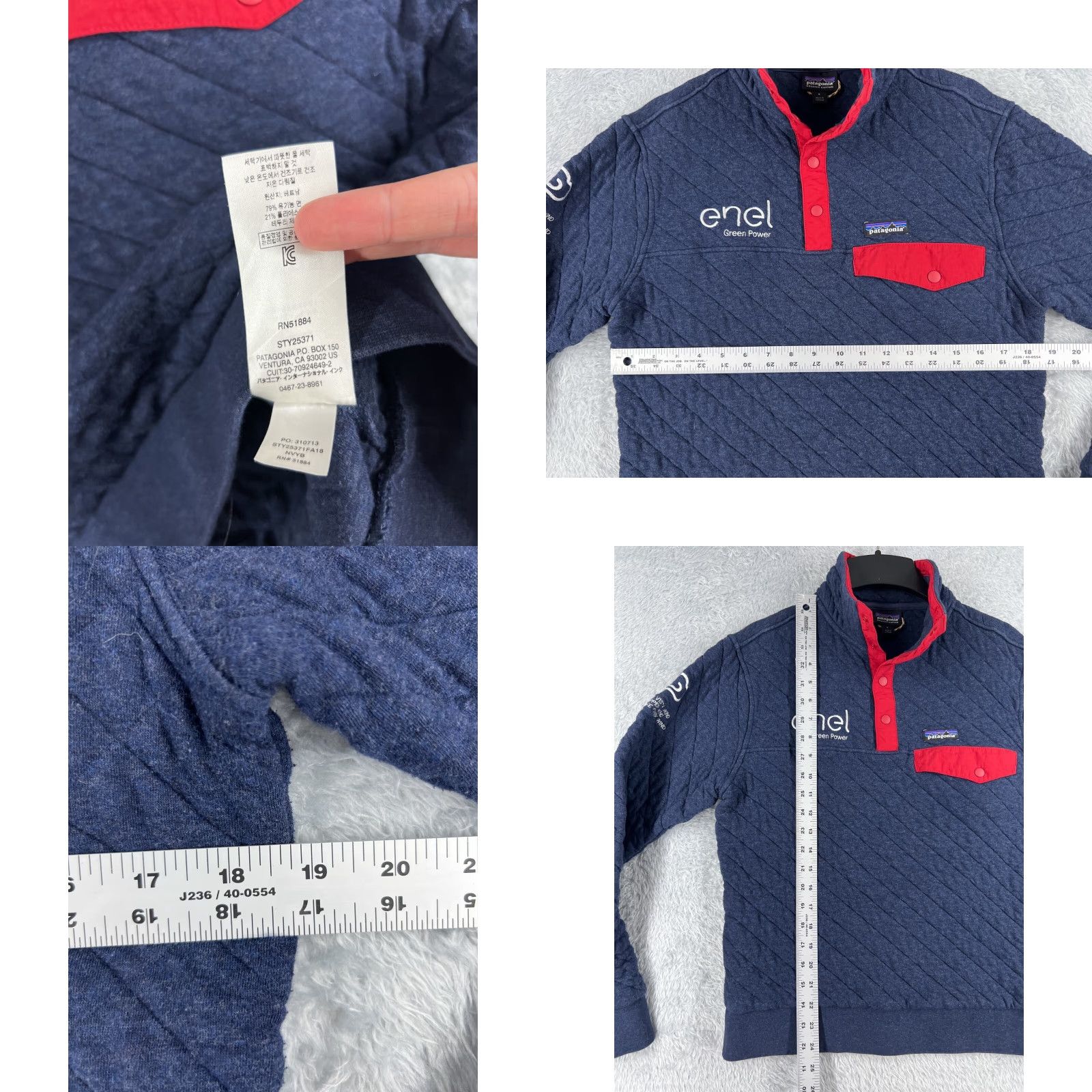 Patagonia Patagonia Sweater Adult Small Blue 3 Button Pocket Quilted Cotton Blend Hike Size US S / EU 44-46 / 1 - 8 Thumbnail