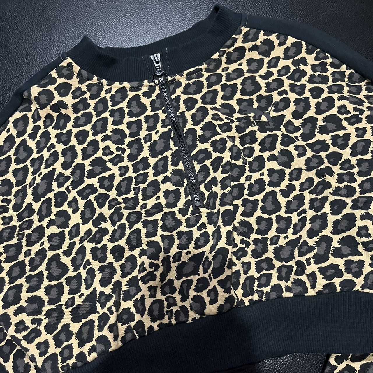 Puma Puma Wild Pack Leopard Cropped Half Zip Pullover Size M / US 6-8 / IT 42-44 - 6 Thumbnail