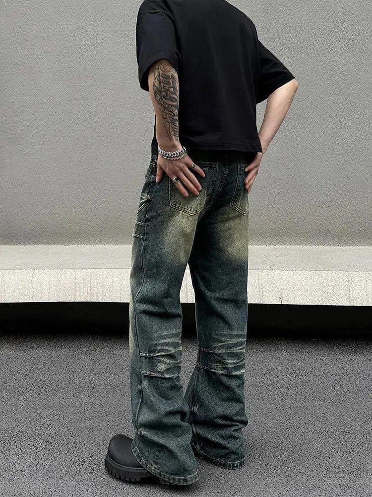 【BAON】Filt Gradation Wide Denim Pants Vintage 90's KikWear Hydro BAGGY Cyber Grunge Jnco Wide-Leg