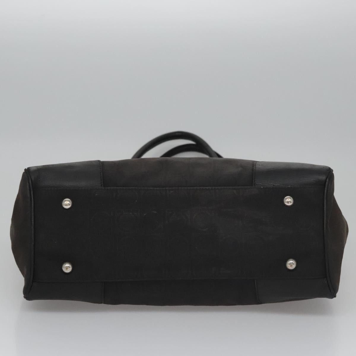 Salvatore Ferragamo Salvatore Ferragamo Hand Bag Canvas Leather Black Silver Size ONE SIZE - 5 Thumbnail