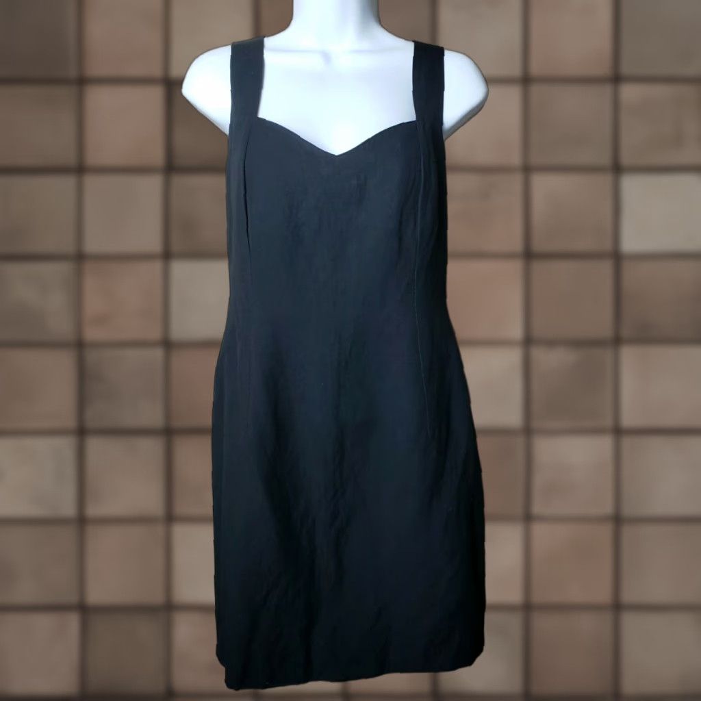Byblos Byblos Linen Black Sleeveless Sheath Dress EU 42/US 6 NWT Size M / US 6-8 / IT 42-44 - 1 Thumbnail