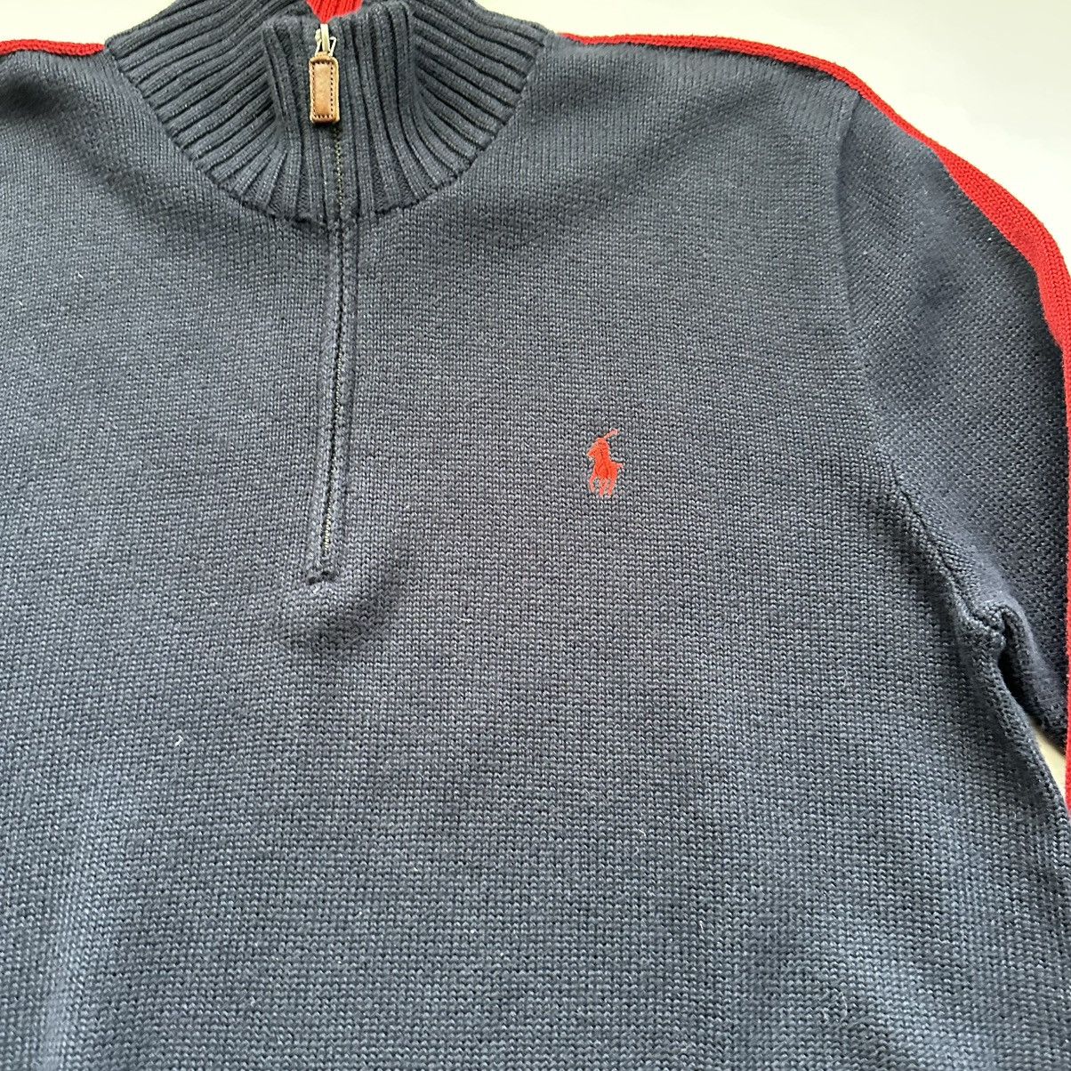 Polo Ralph Lauren Polo Ralph Lauren Navy Red Pullover Sweater Large Vintage Size US L / EU 52-54 / 3 - 8 Thumbnail