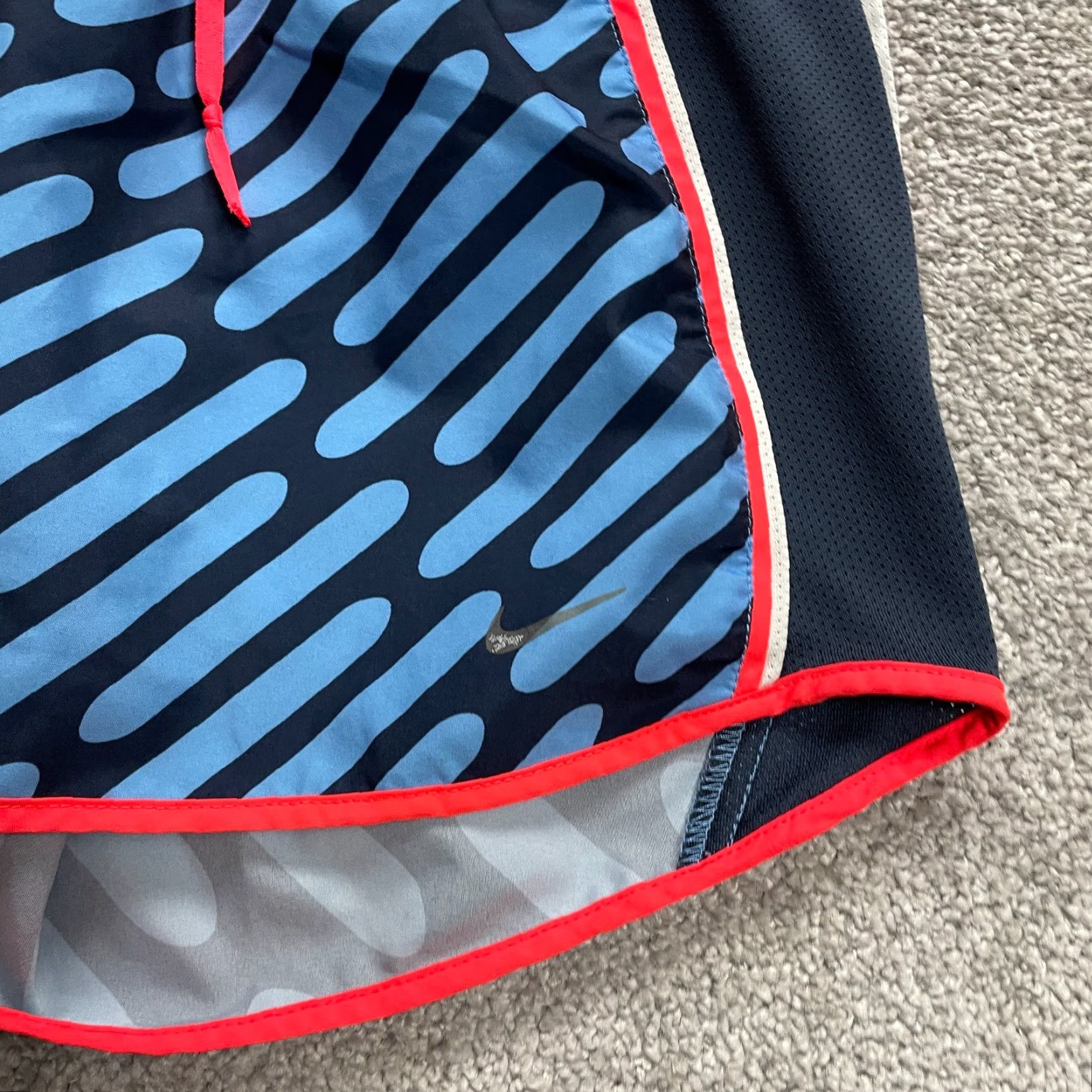 Nike Nike Dri-Fit Active Shorts Women Small Blue Orange Elastic Athletic Running 27x4 Size 28" / US 6 / IT 42 - 4 Thumbnail