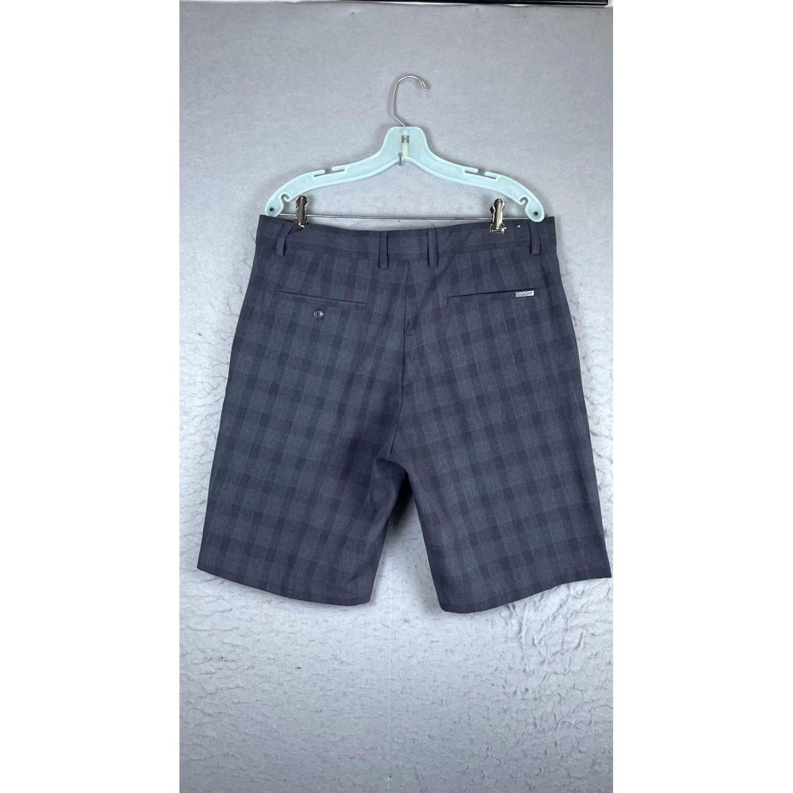 Vintage Greg Norman Mens 34 Gray Plaid Chino Golf Shorts 10 Inseam Casual Size US 34 / EU 50 - 7 Thumbnail