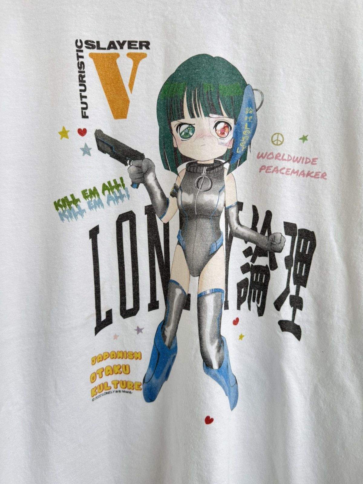 Japanese Brand Lonely Slayer V futuristic Japanism Otaku Kulture Anime Tee Size US XL / EU 56 / 4 - 3 Thumbnail