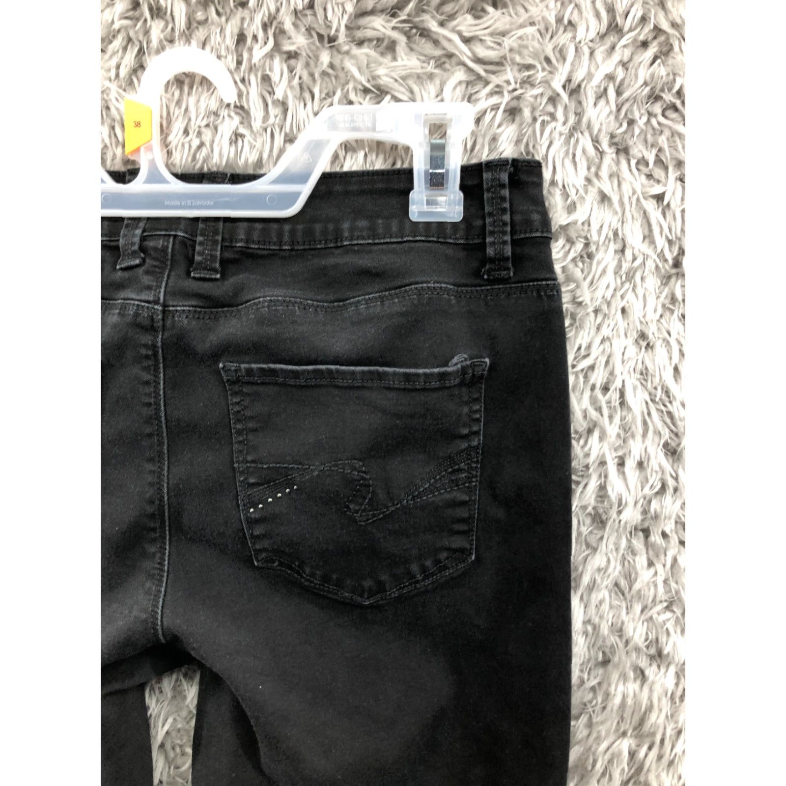 Lee Lee Jeans Size 8 Womens Straight Leg Dark Wash Black Denim Mid Rise 5-Pocket Regular Belt Loops Size 30" / US 8 / IT 44 - 6 Thumbnail