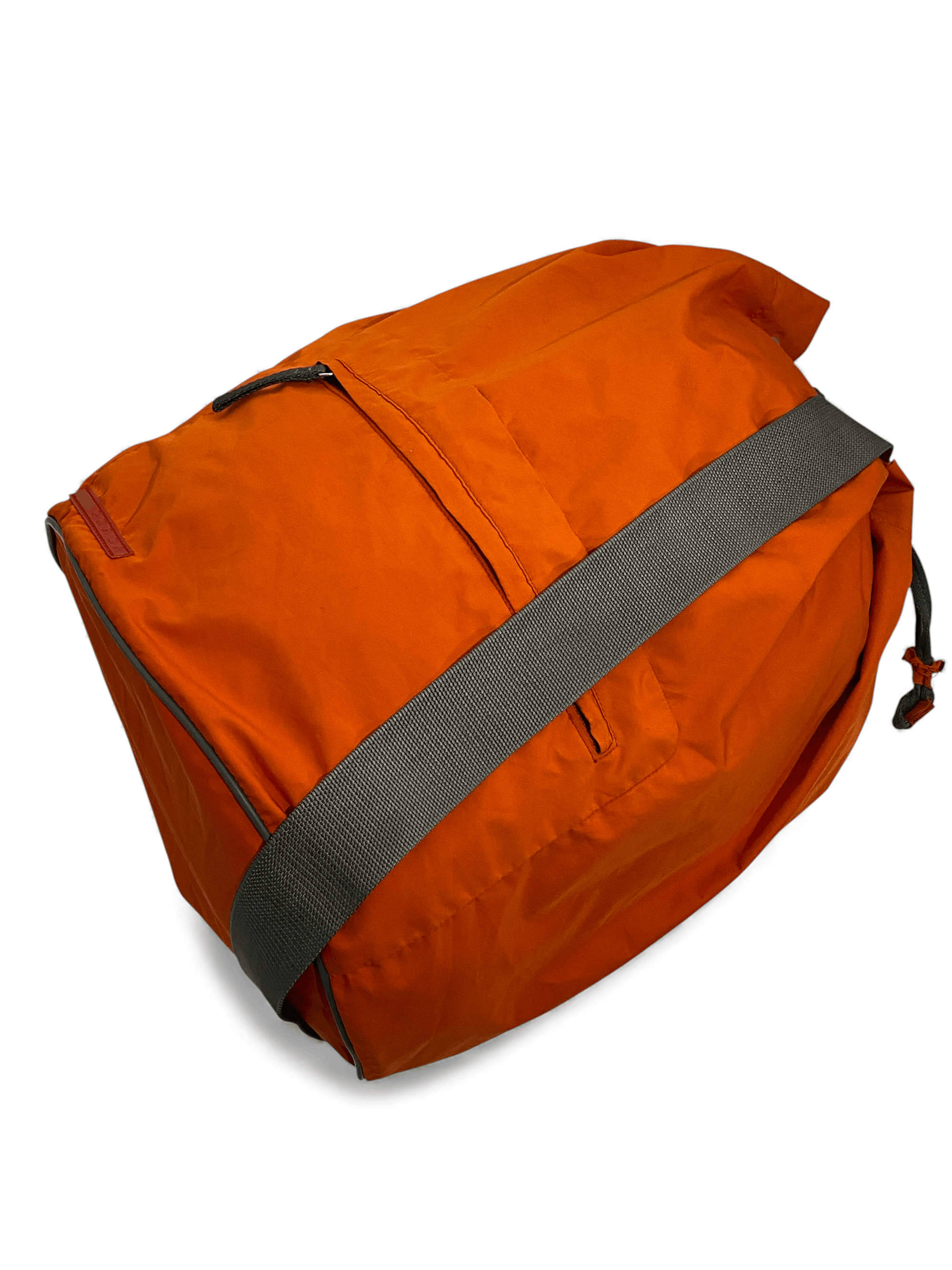 Prada Prada Tab Logo Orange Nylon Shoulder Backpack Bag Y2K Size ONE SIZE - 4 Thumbnail