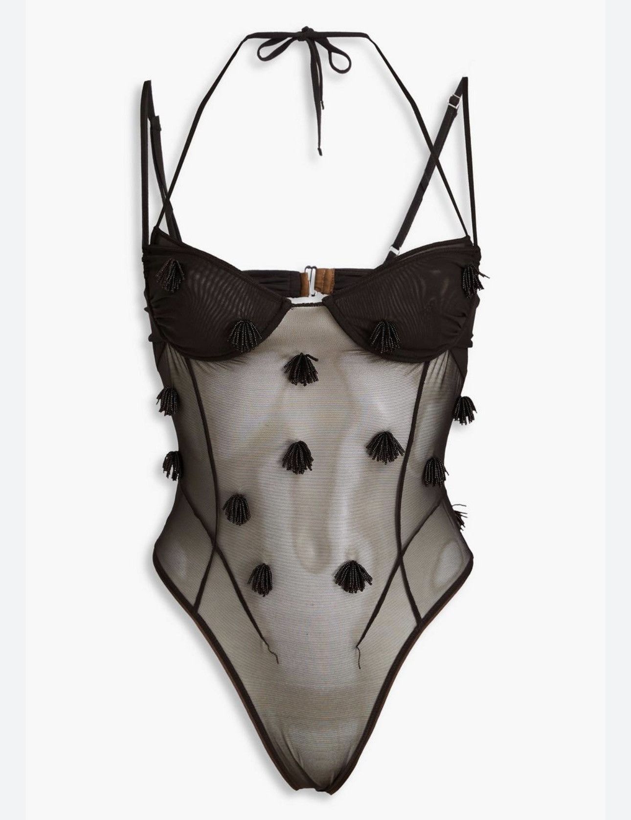 Jacquemus New Jacquemus brown embellished bodysuit, size XS Size XS / US 0-2 / IT 36-38 - 1 Thumbnail