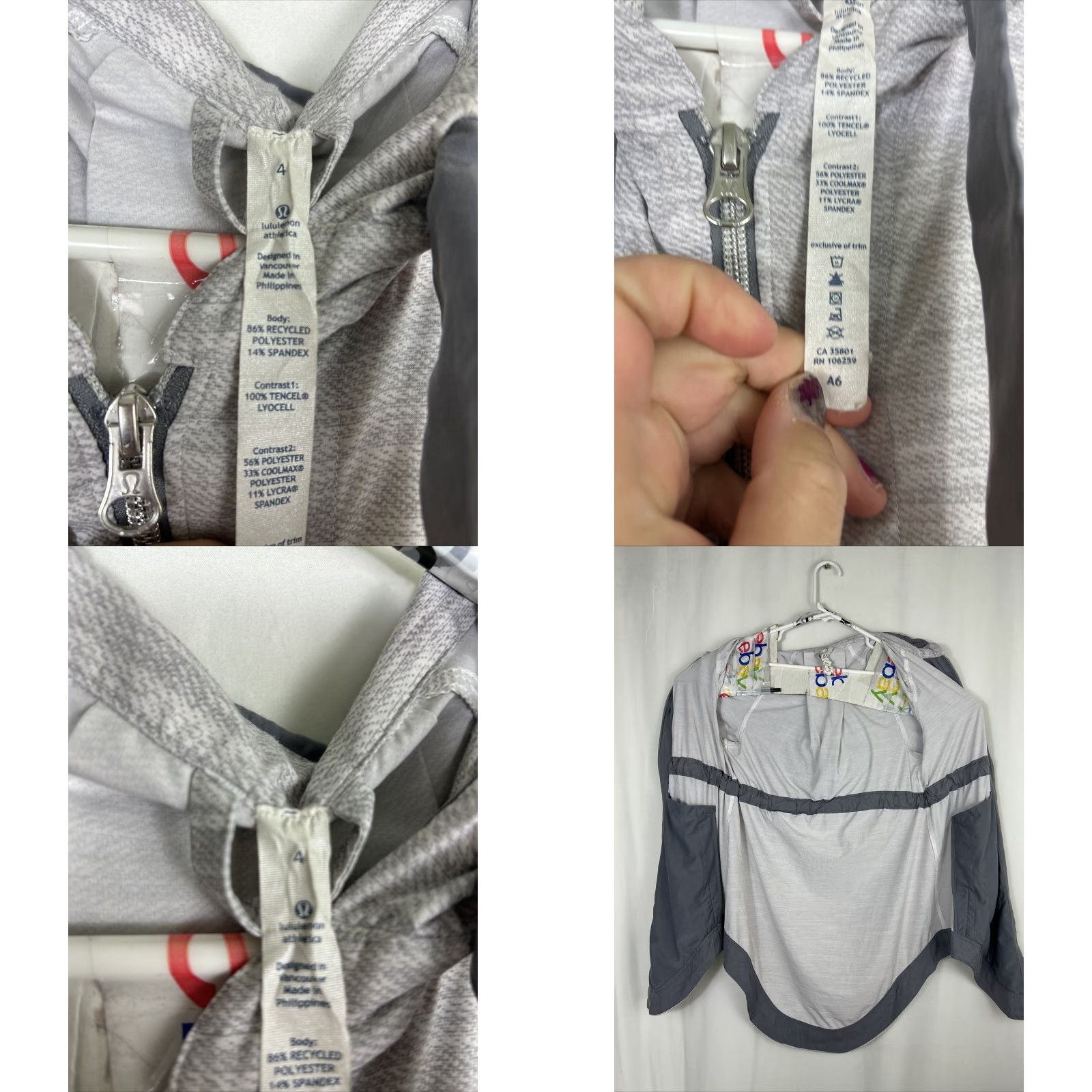 Lululemon Lululemon Womens Jacket Vitality Adirondack Zip Cinched Gray 4 Long Denim Polyester Shirt? Size S / US 4 / IT 40 - 8 Thumbnail
