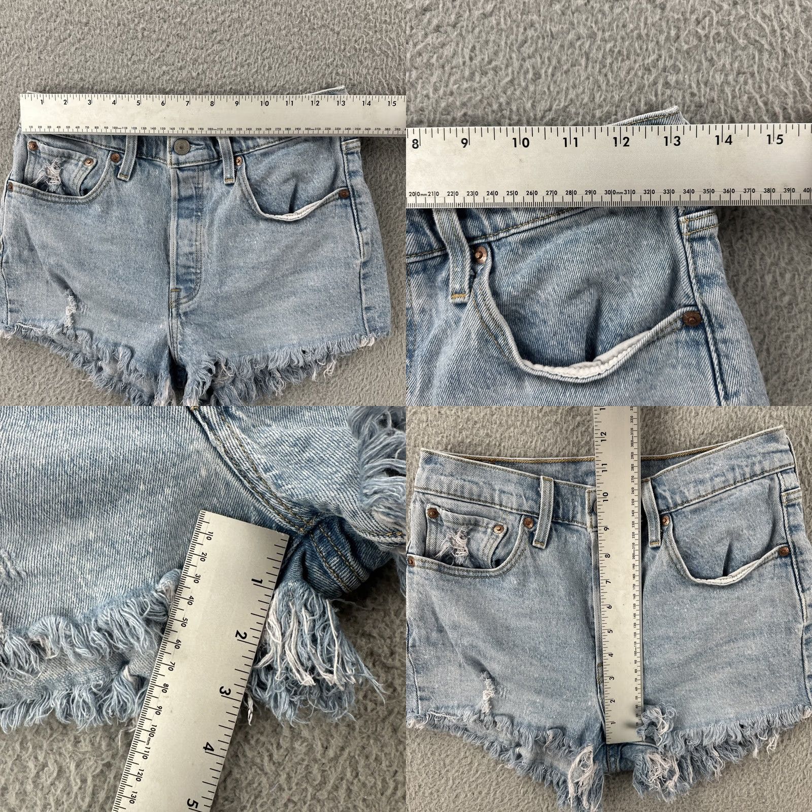 Levi's VINTAGE Levi’s 501 XX Women’s Cut-Off Denim Short Blue 26 Summer Jeans Shorts Womens Regular Fit Size 26" / US 2 / IT 38 - 9 Thumbnail