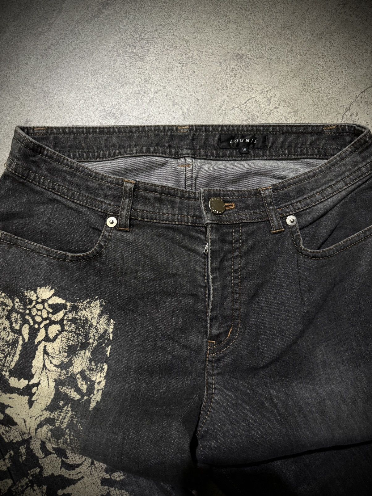 Japanese Brand LOUNIE “TORNADO MART STYLE” FLARE JEANS Size US 28 / EU 44 - 7 Thumbnail