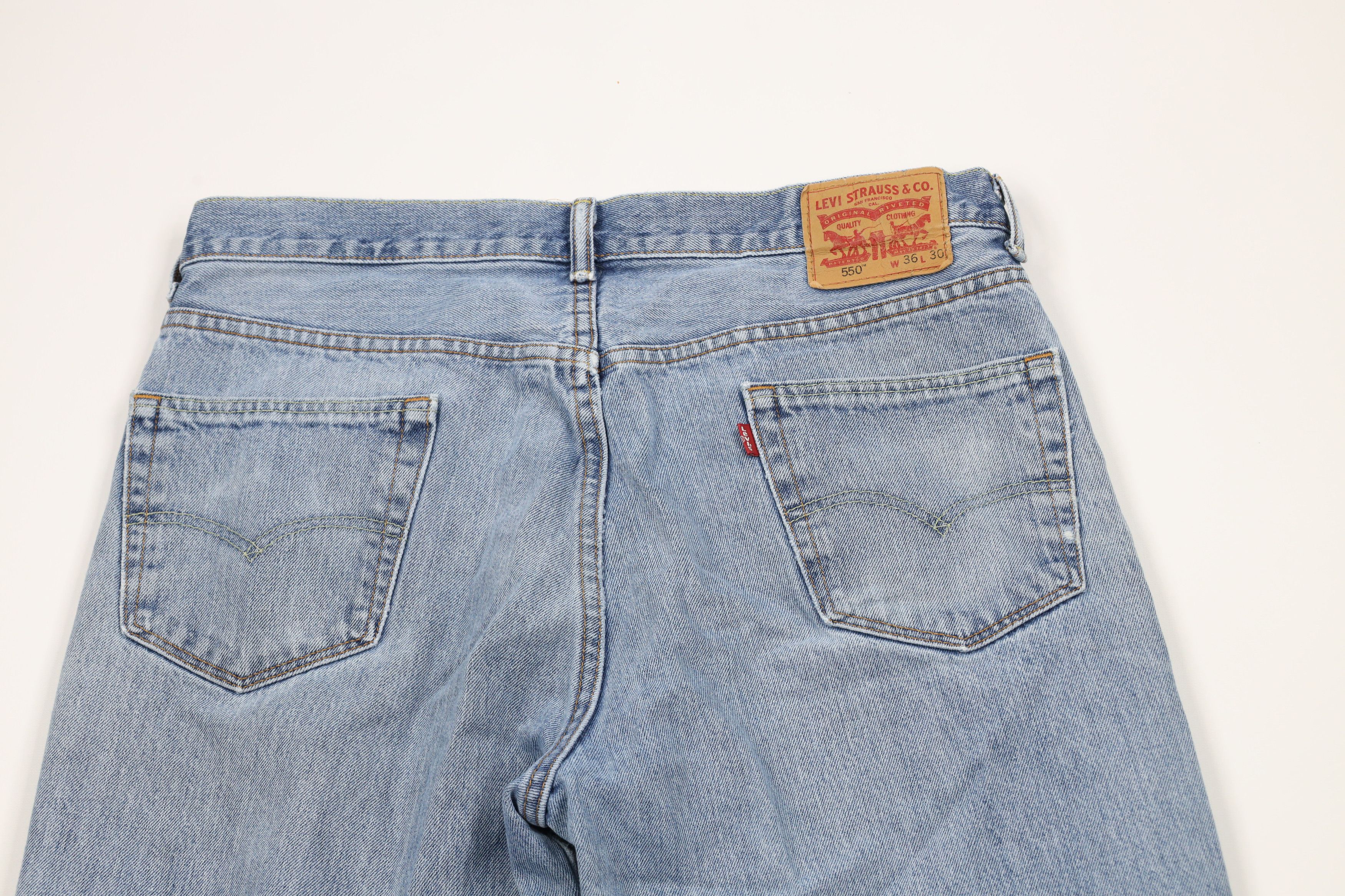 Levi's × Vintage Vintage Y2K Levis 550 Relaxed Fit Denim Jeans Blue Cotton Size US 36 / EU 52 - 12 Thumbnail