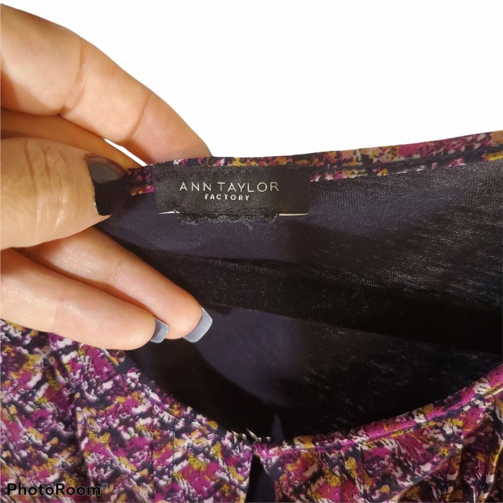Ann Taylor Ann Taylor Loft | Modern Print Tank Top with Ruffles Size L / US 10 / IT 46 - 4 Thumbnail