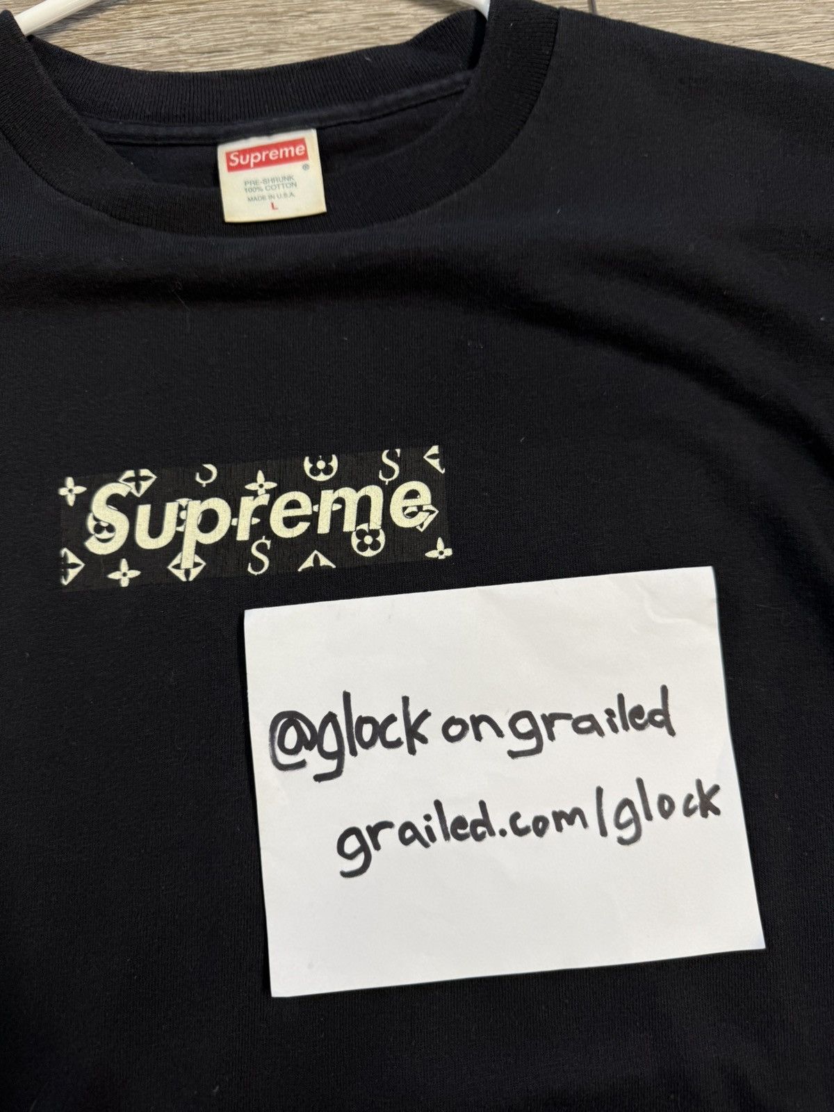 Supreme Supreme LV Monogram Box Logo Black Cease And Desist Tee Size US L / EU 52-54 / 3 - 4 Thumbnail
