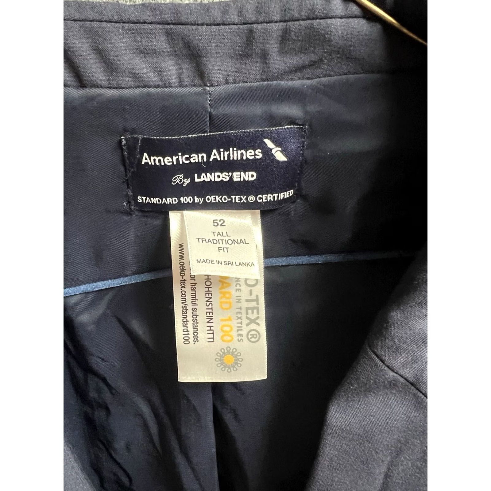 Lands' End VINTAGE Lands' End x American Airlines Blend Blazer Mens 52 Tall Blue Blazer Mens Boy? Size 52R - 2 Thumbnail