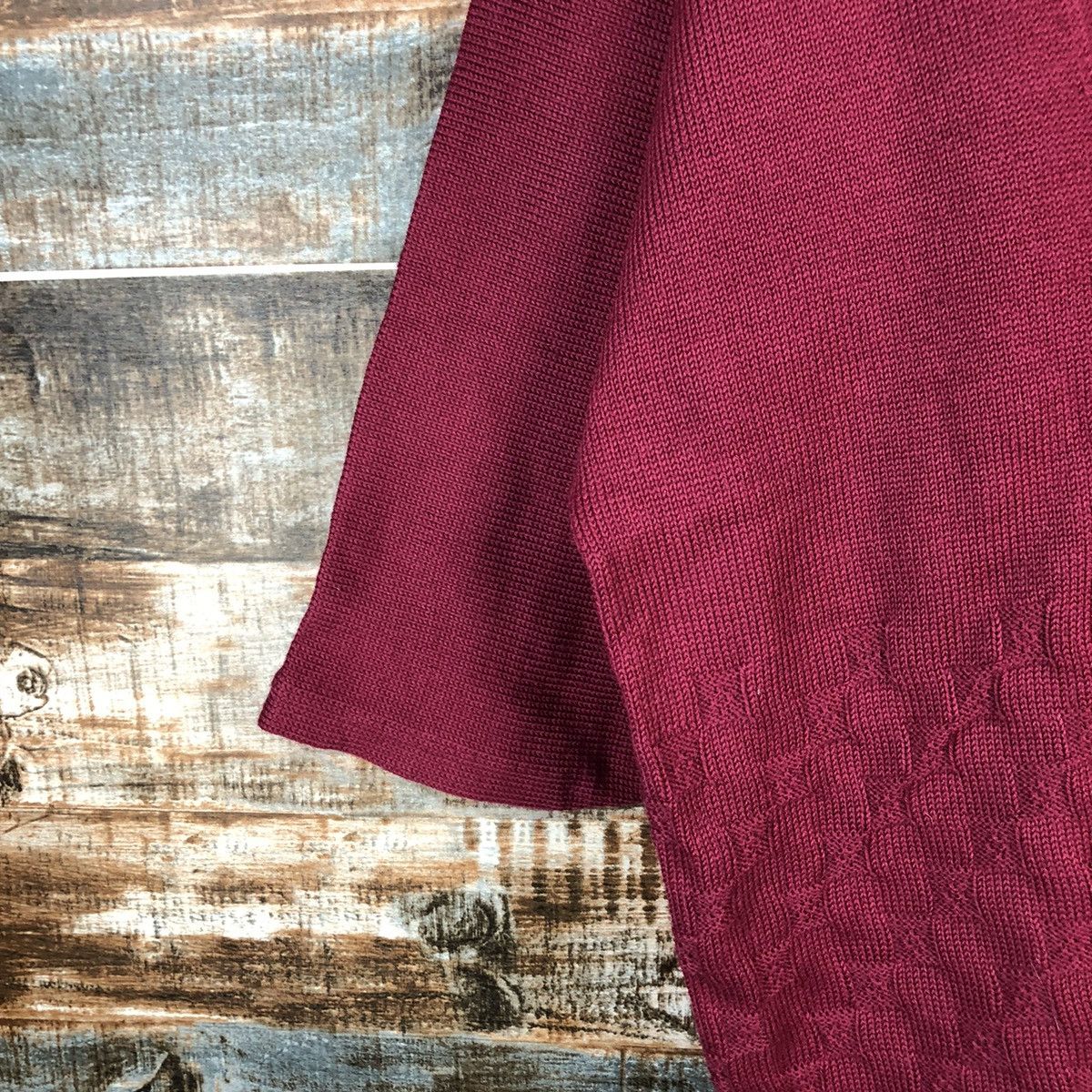 Vintage Japan vintage cardigan Maroon Kimono #A2487 Size US L / EU 52-54 / 3 - 7 Thumbnail
